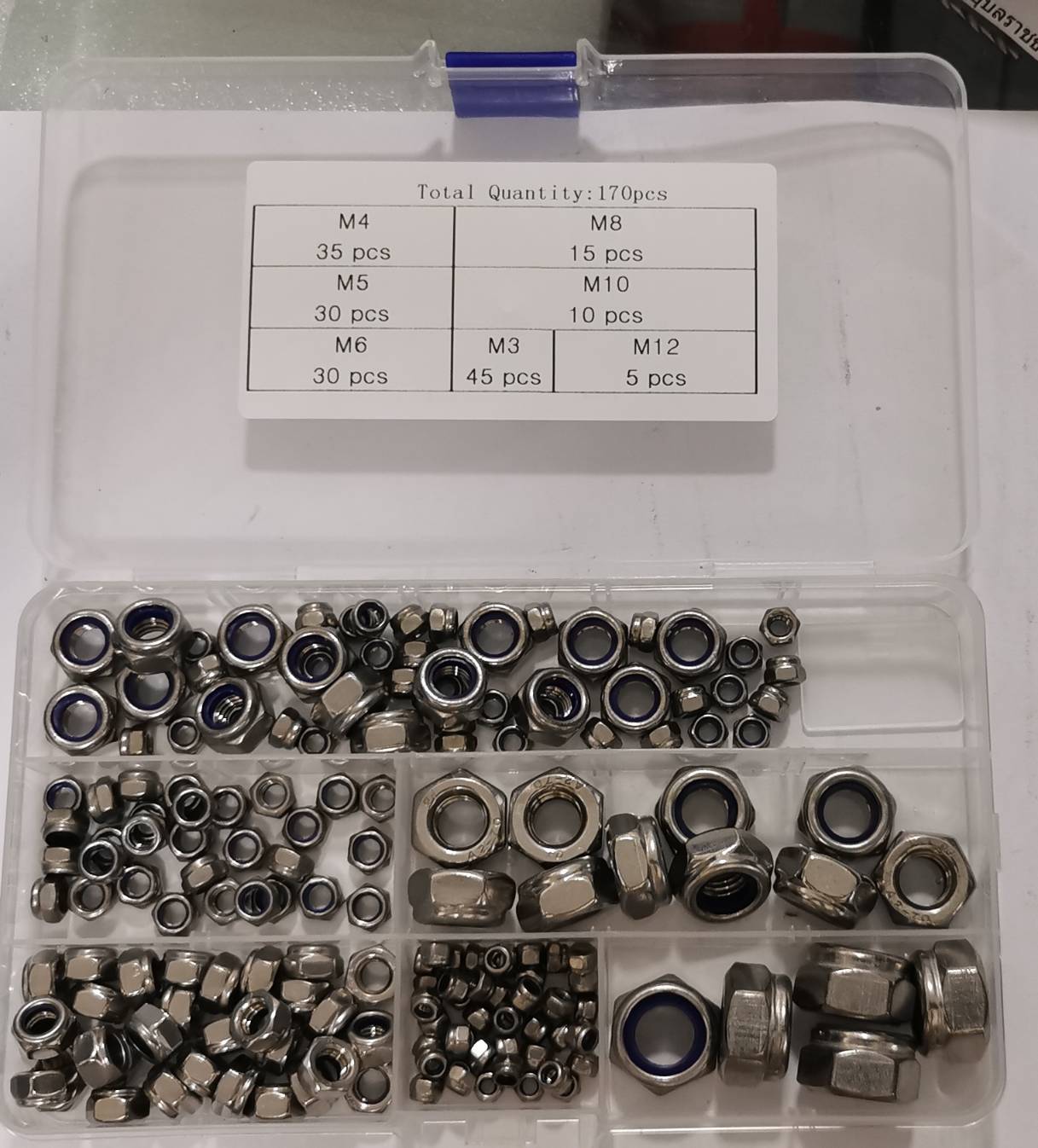 CR10 ชุดน็อตกันคลาย 170 ชิ้่น M3-M12