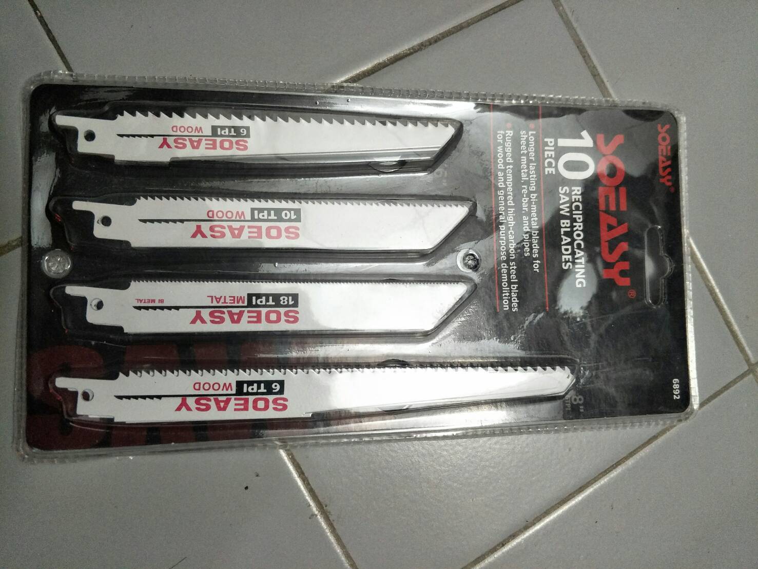 SB01 ใบเลื่อยชัก ไฟฟ้า แบบชุด ตัด ไม้เนื้ออ่อน เนื้อแข็ง เหล็ก ชุด 10 ใบ