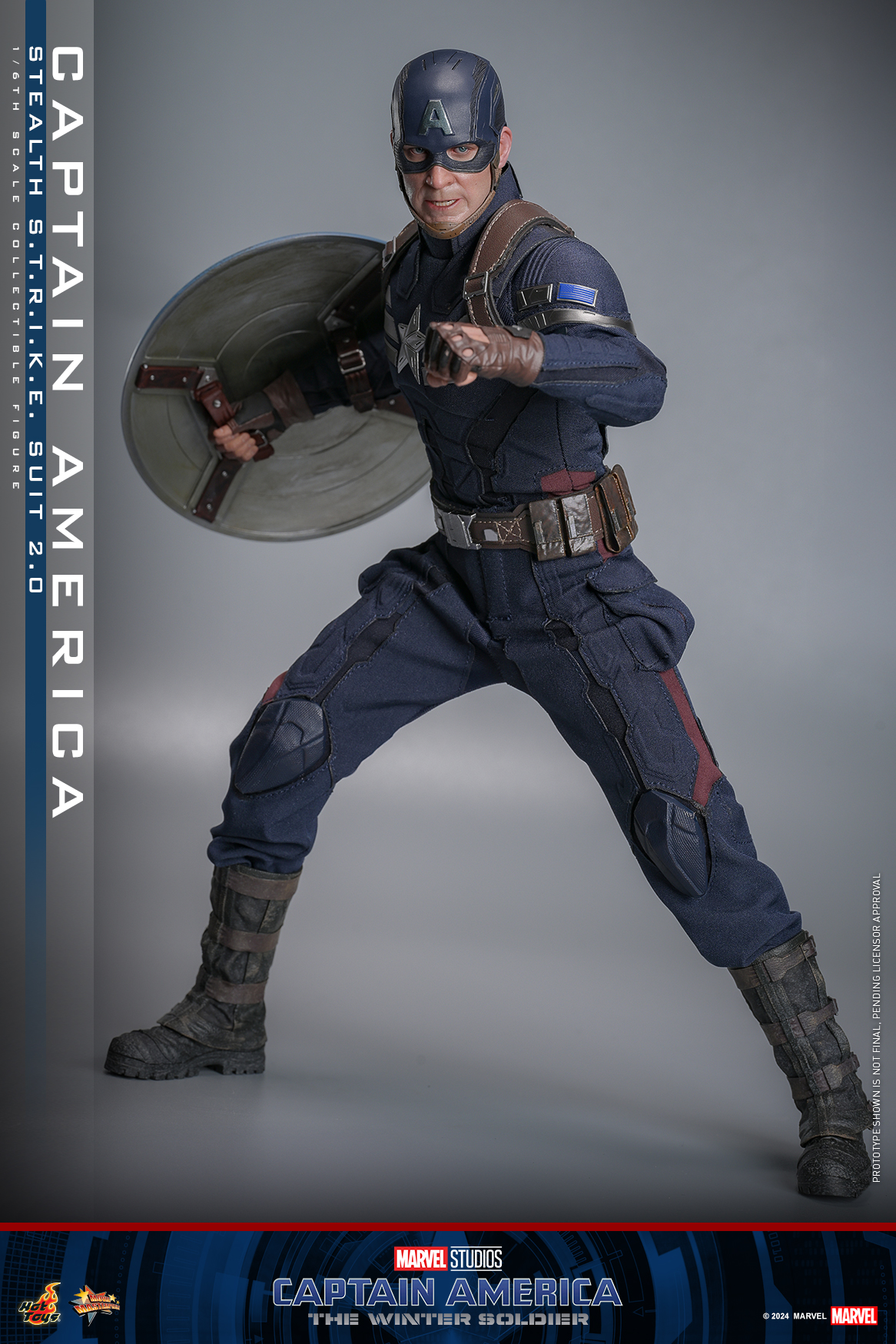 Hot Toys MMS783 Captain America: The Winter Soldier - Captain America (Stealth S.T.R.I.K.E. Suit) 2.0