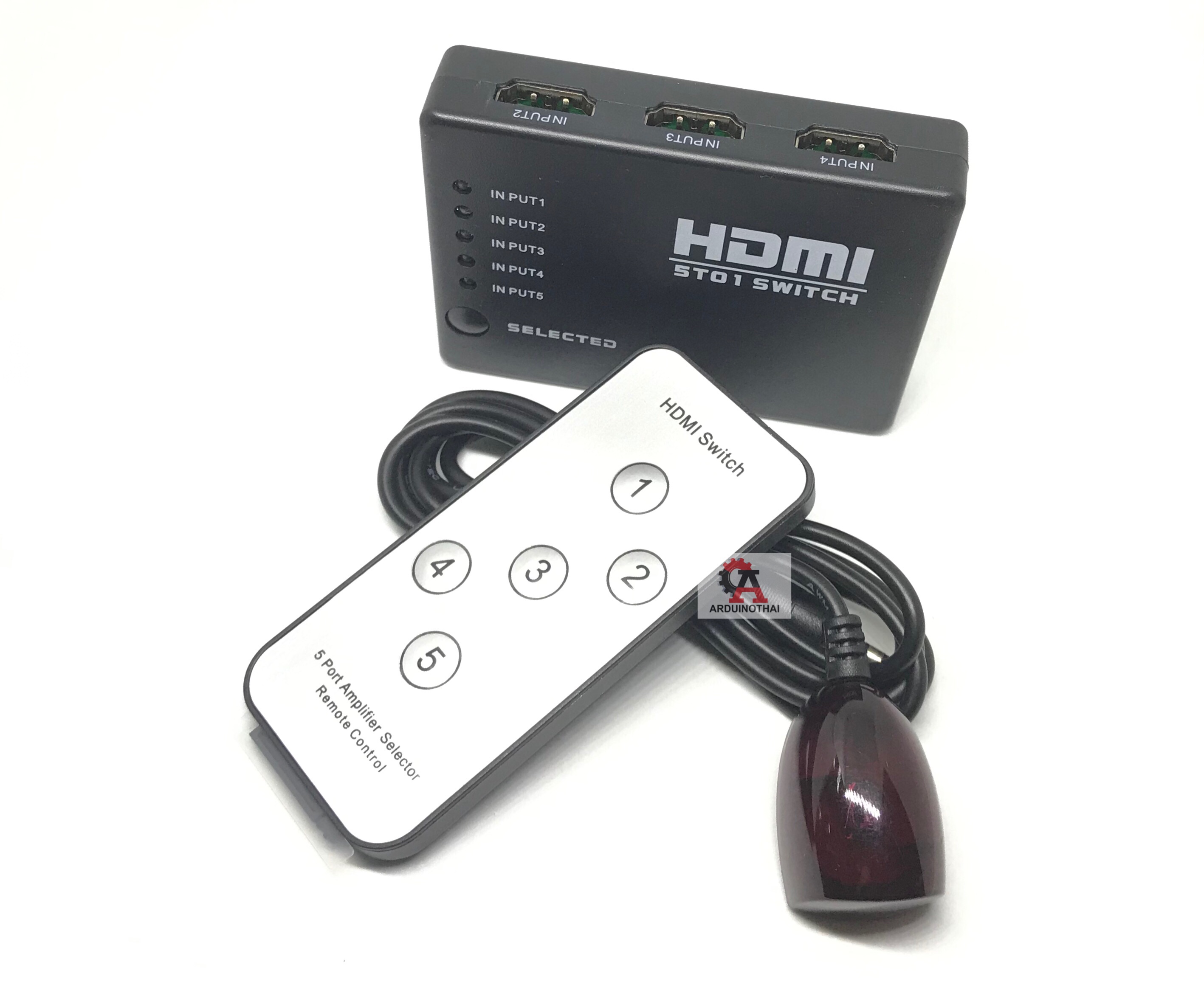 HDMI Switcher 4 IN/1 OUT กล่องสลับสัญญาณ HDMI เข้า 4 ออก 1 สต็อกไทยส่งไว