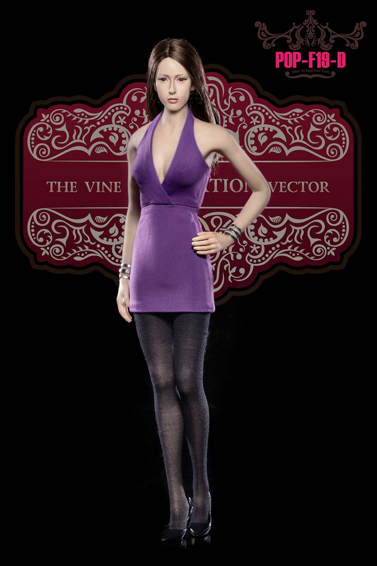 POPTOYS F19 Ladies sexy low-cute halter dress suit