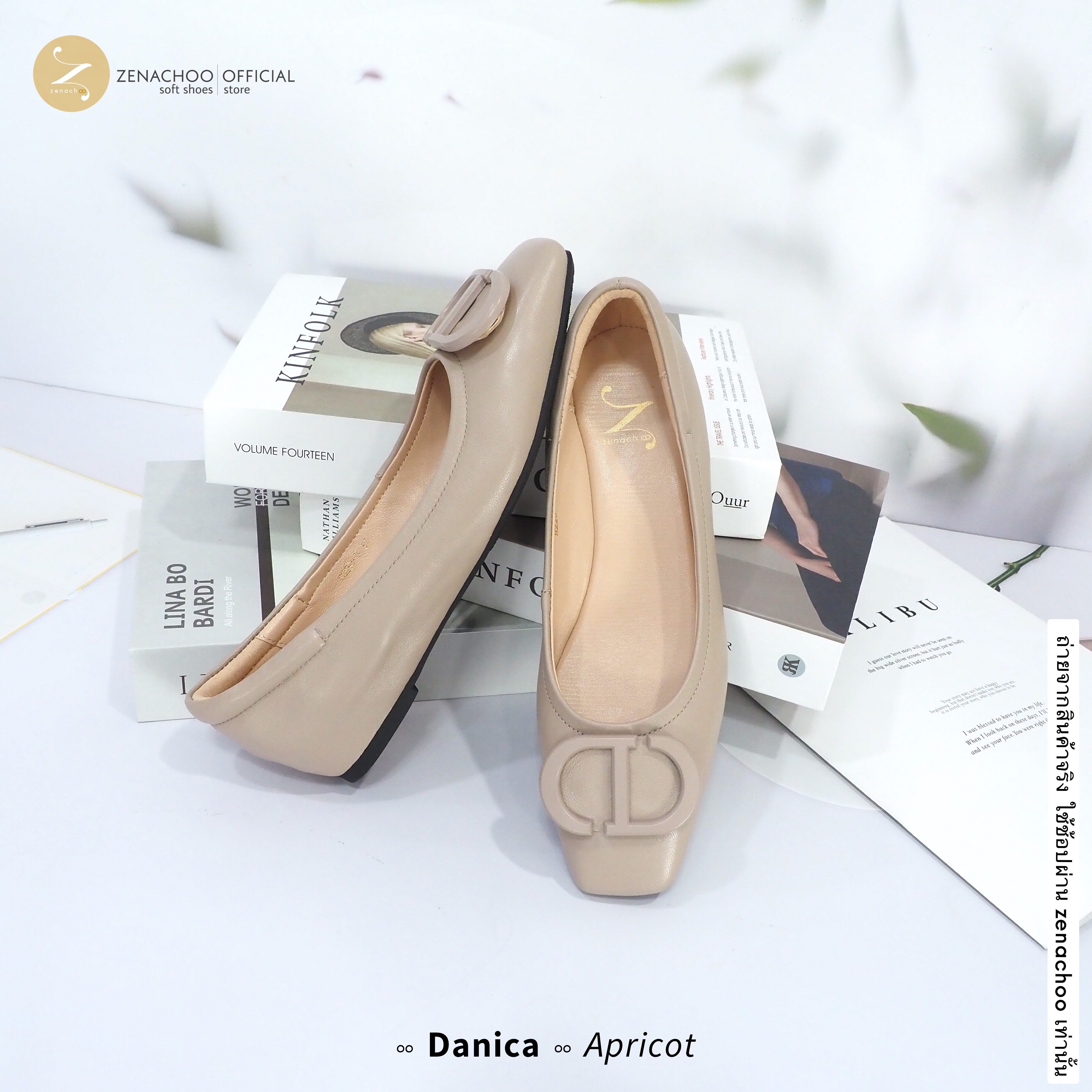 ทรงปกติ เปลี่ยนไซส์ได้-ไม่รับคืน Zenachoo รุ่น Danica เสริมส้นด้านใน สูง 1นิ้ว หนังแกะนิ่ม