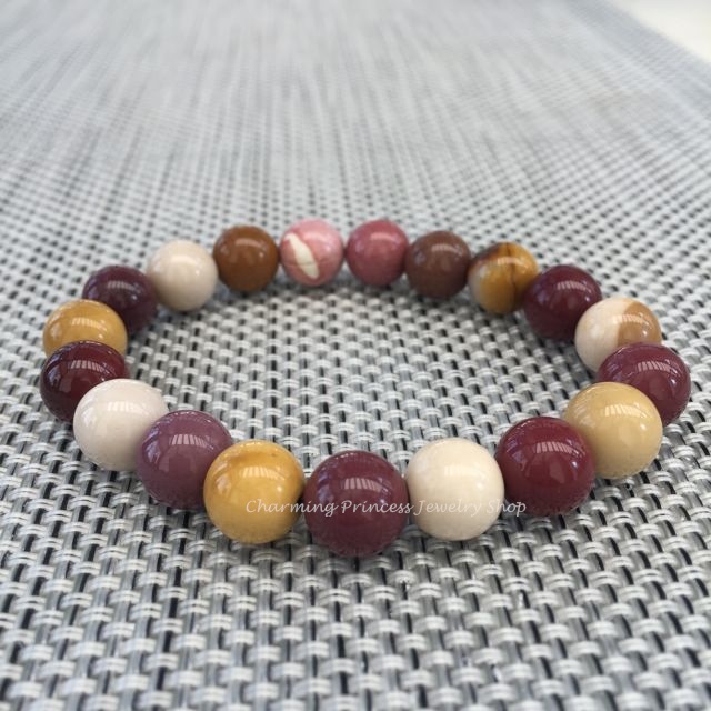 Mookaite Jasper มูไคต์ แจสเปอร์ 10 มม ส่งเสริมความปรารถนาให้สำเร็จ