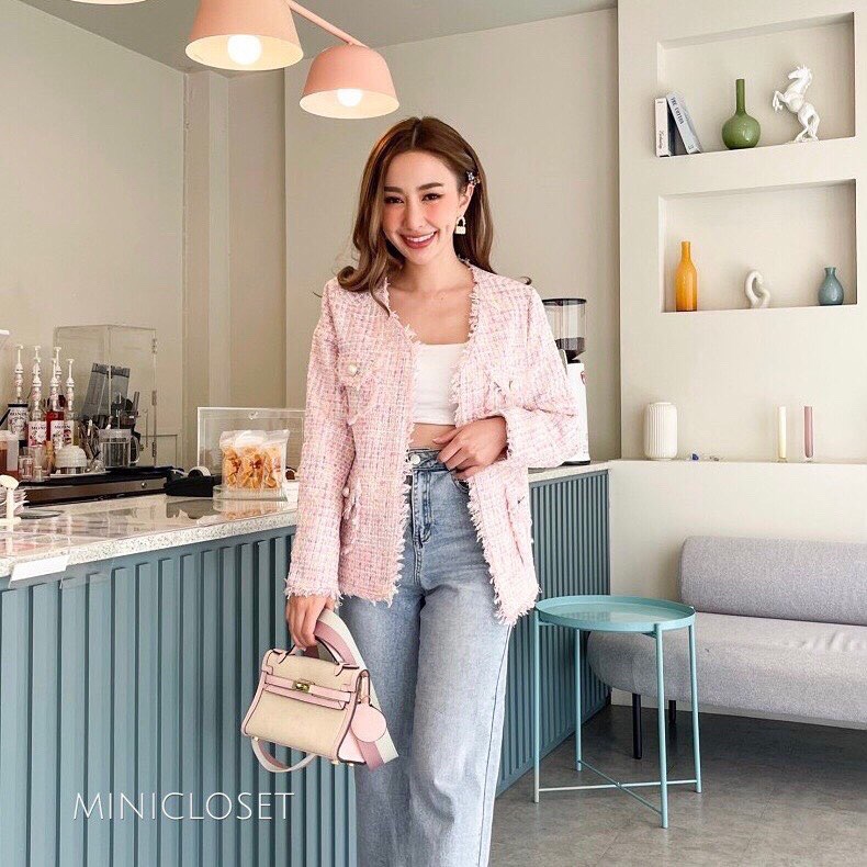 เสื้อคลุม เสื้อคลุมผ้าทวิต เรียบหรูดูแพง