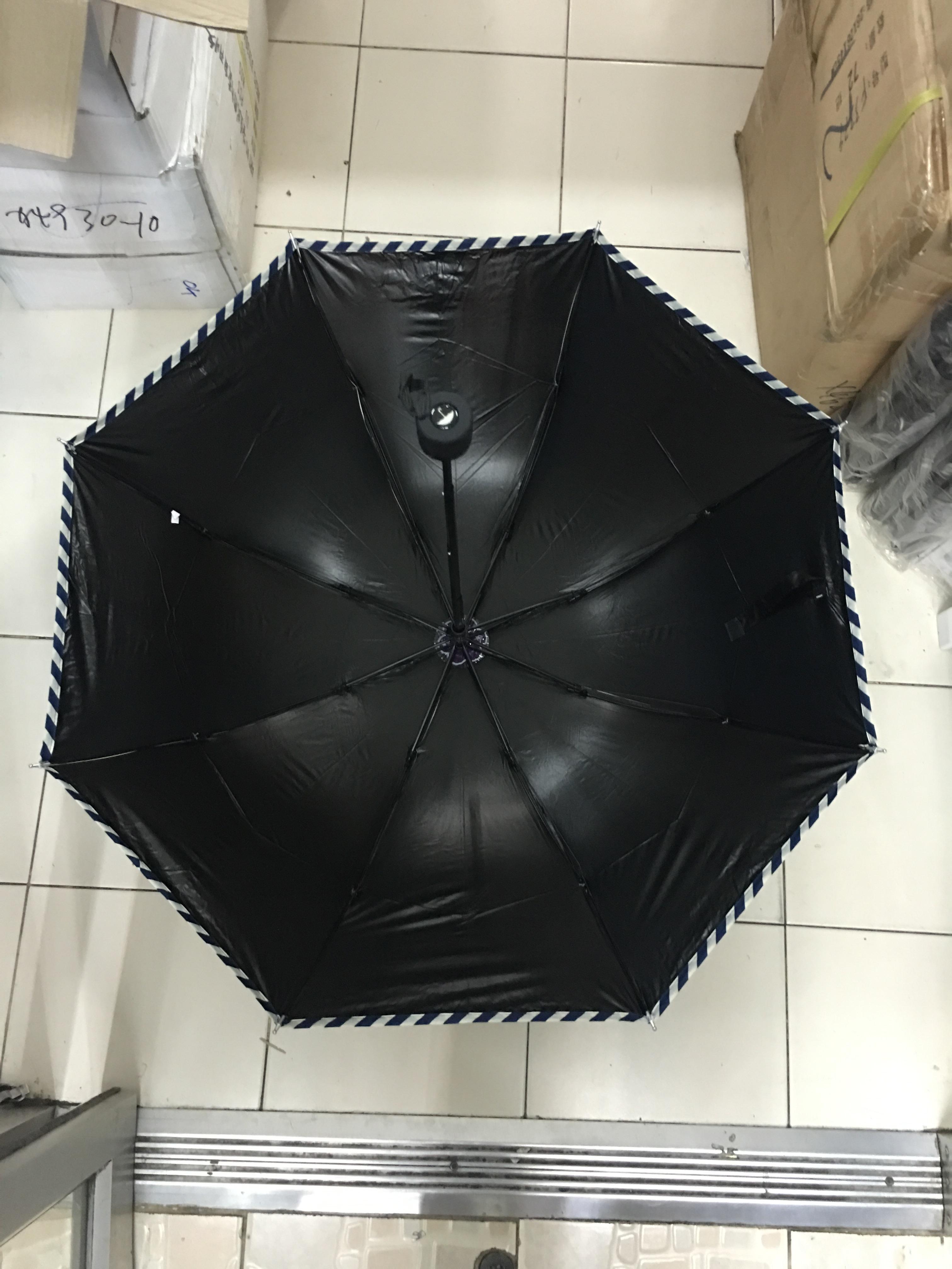 ร่มโค้งชายตรงลายแมวยูวีดำ