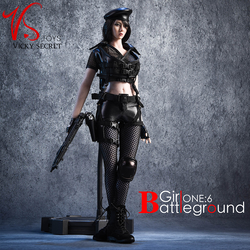 VSTOYS 18XG13-B Clothing Set Battlefield Girl Black