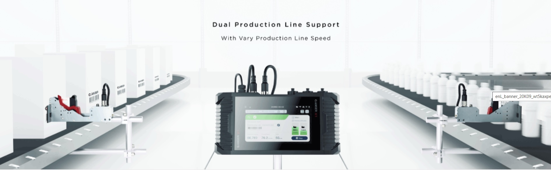 เครื่องพิมพ์วันที่ผลิตวันหมดอายุแบบตลับหมึก (TIJ) Anser X1 หัวพิมพ์ห่าง 6 มม.
