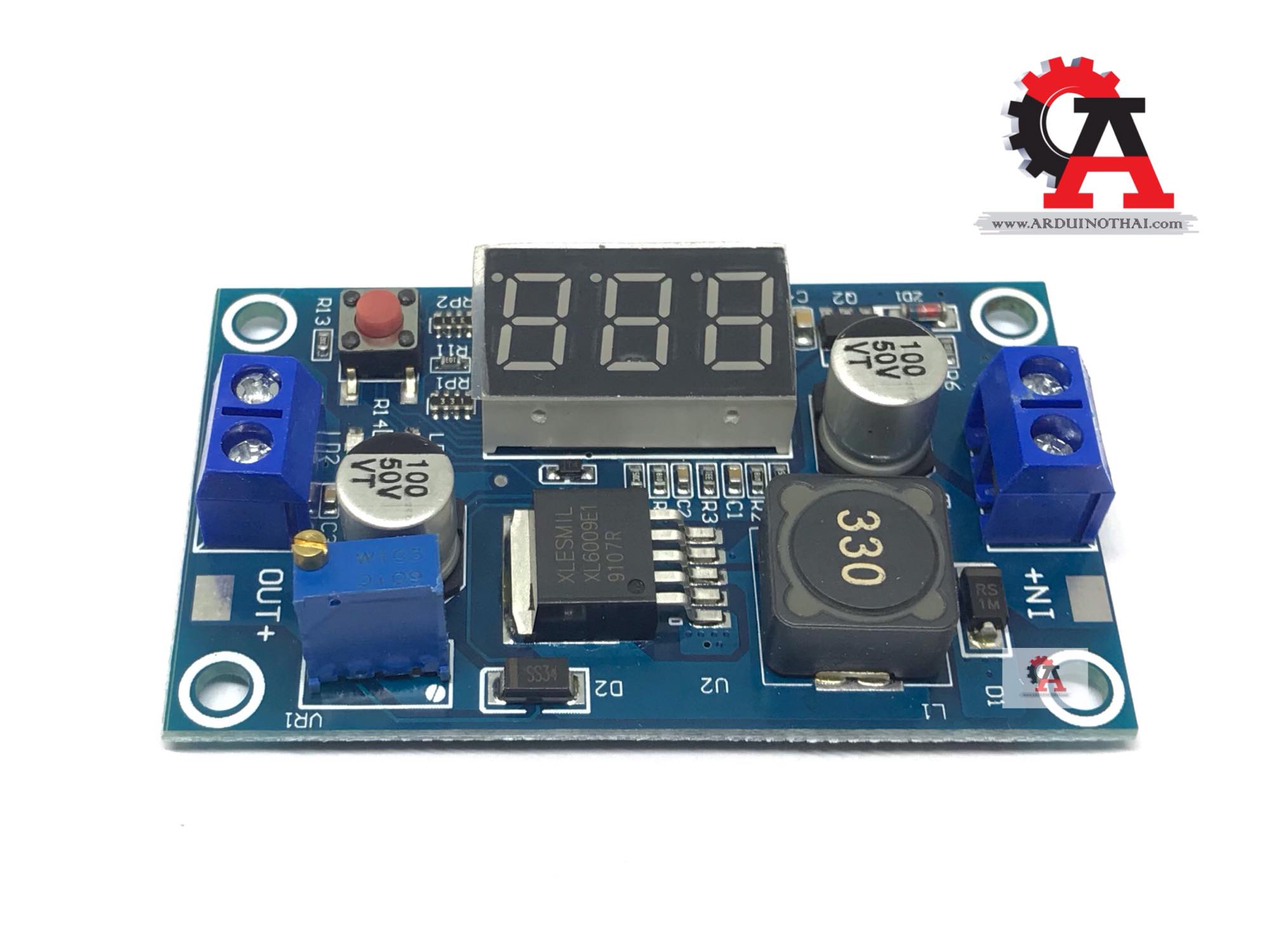 Step up XL6009 แปลงไฟจาก 4.5-32V เป็น 5-35V กระแสสูงสุด 4A (upgraded version) สต็อกไทยส่งไว