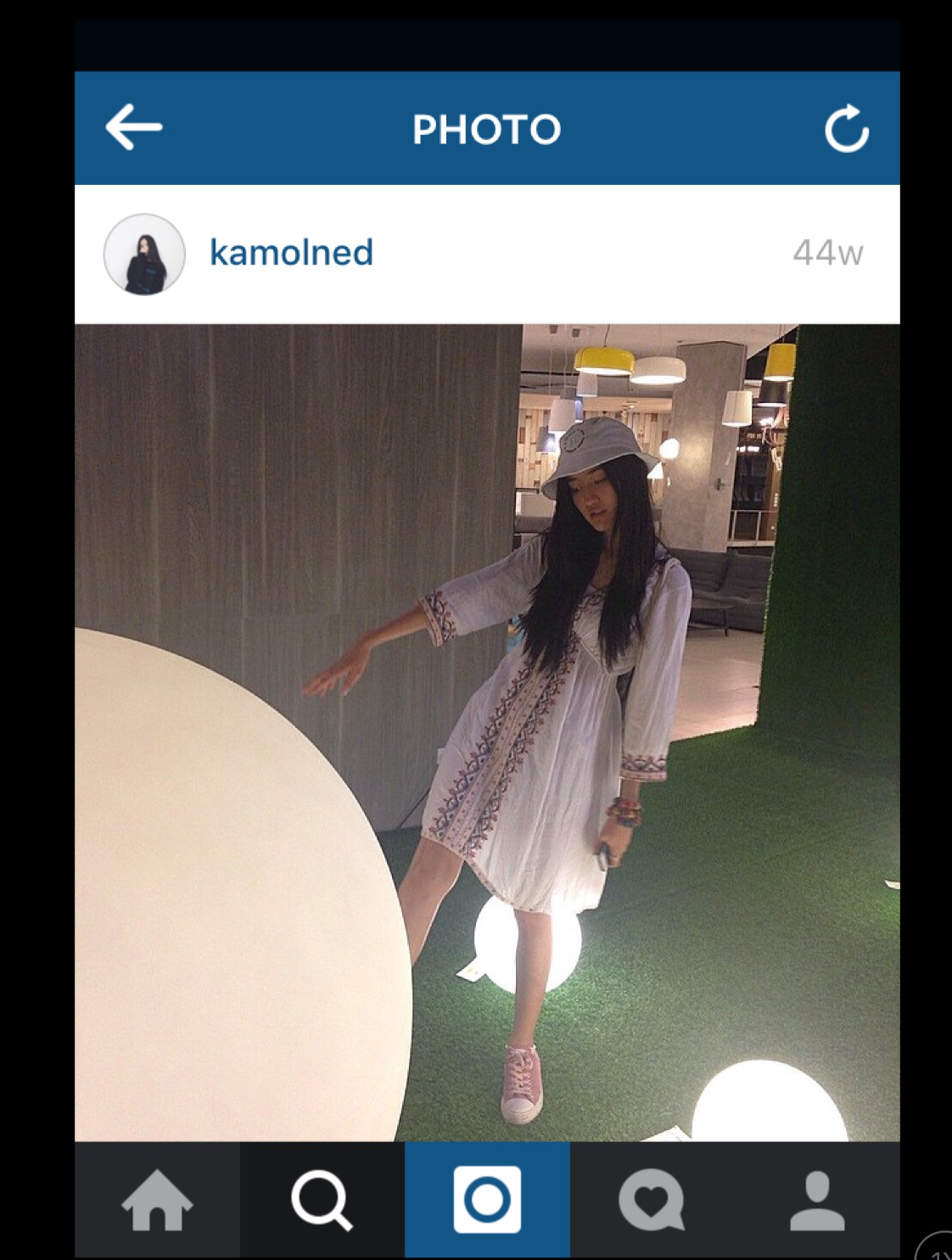 New!!! มินิเดรสเกาหลีปักลายสไตล์โบฮียน ความยาวคลุมเข่า แบบคุณอาย กมลเนตร ใส่ค่ะ