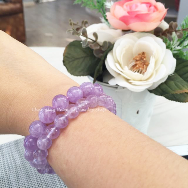 Amethyst Lavender ลาเวนเดอร์ อเมทิสต์ 10 mm การตัดสินใจเฉียบแหลม ป้องกันสิ่งชั่วร้าย สร้างความสัมพันธ์อันดีระหว่างแม่สามีกับลูกสะใภ้