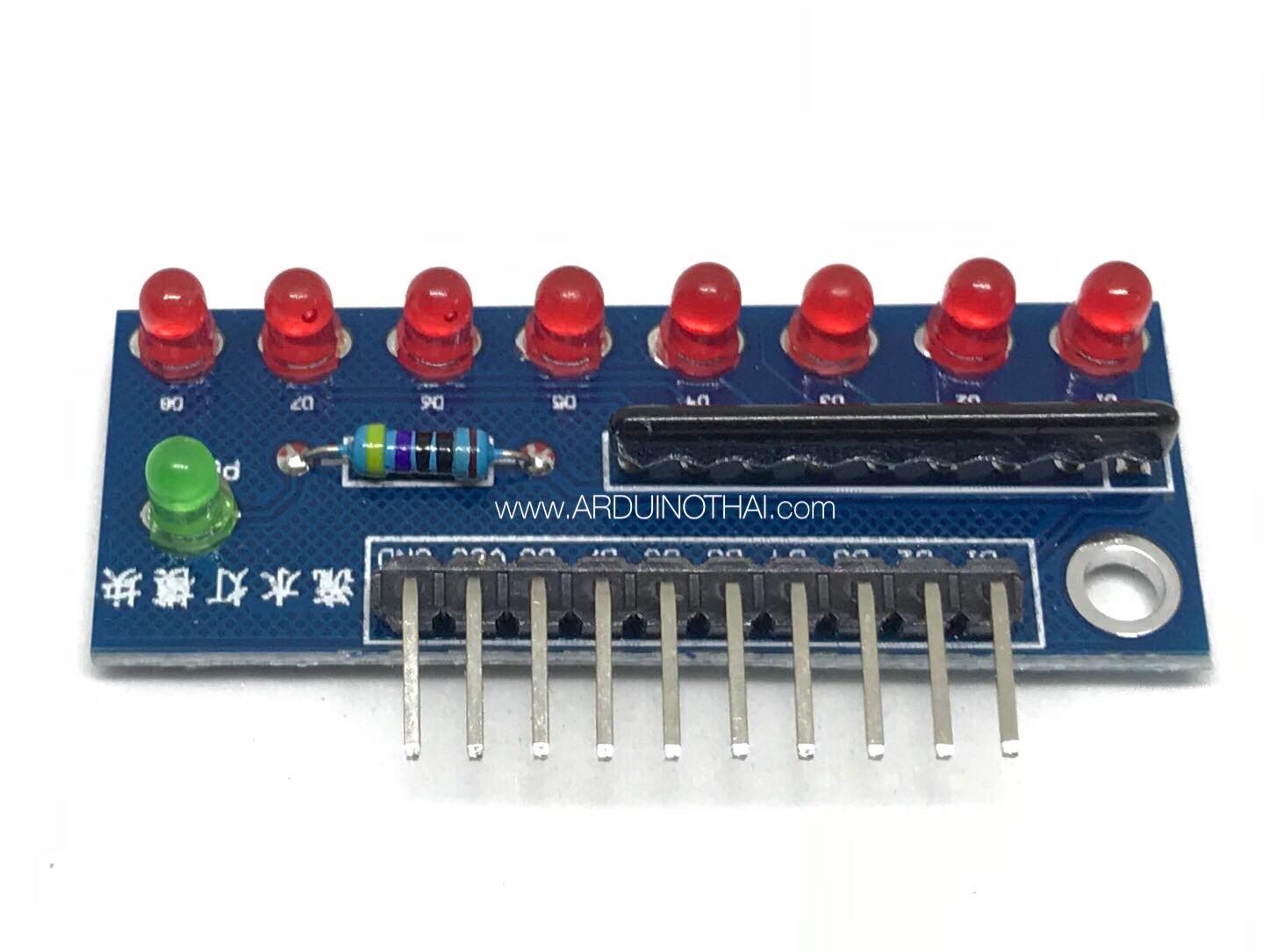 โมดูล LED 1x8 LED ขนาด 3 mm Module (สีแดง) สต็อกไทยส่งไว