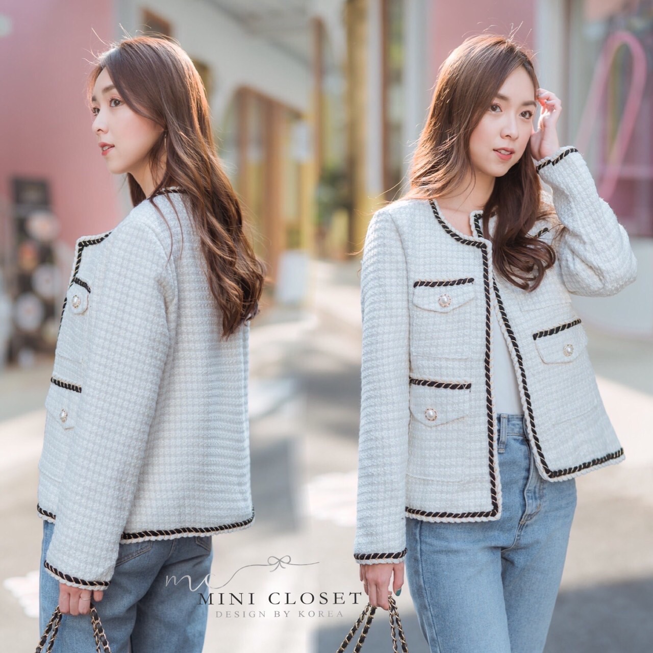 เสื้อคลุมผ้าทวีต สวยหรูดูดี มีให้เลือก 2 สีค่ะ