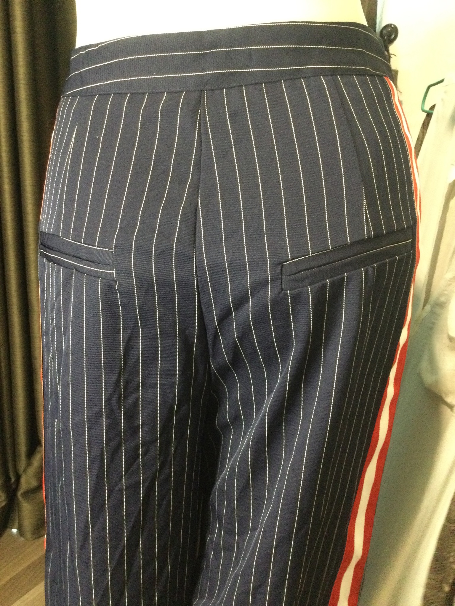 กางเกงลายทาง กางเกงแถบข้าง กางเกงขายาวเอวสูง