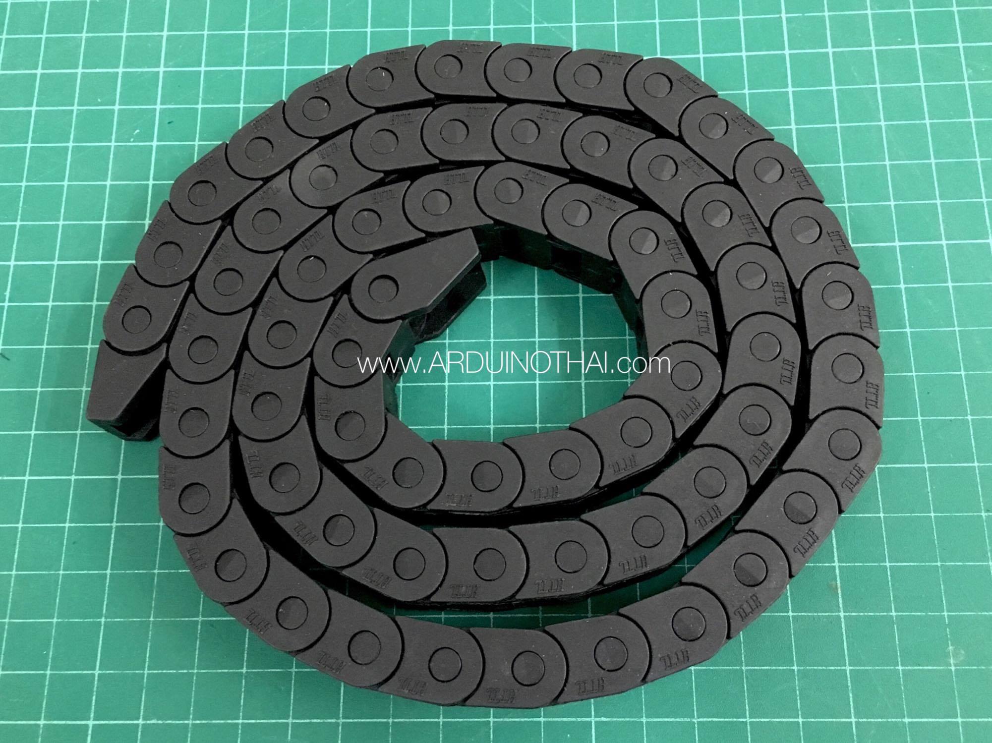 รางกระดูกงู ร้อยสายไฟ Chain carrier cable 10X10mm (ขนาดใหญ่ยาว1เมตร)