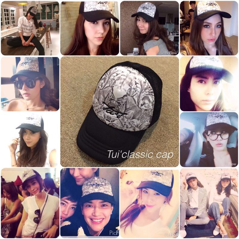 Tuiclassicหมวกcap แบรนด์Tui ลายคลาสสิค เป๊ะตามต้นแบบ ปีกหมวกและหน้าหมวกบุฟองน้ำ พิมพ์ลายคมชัด