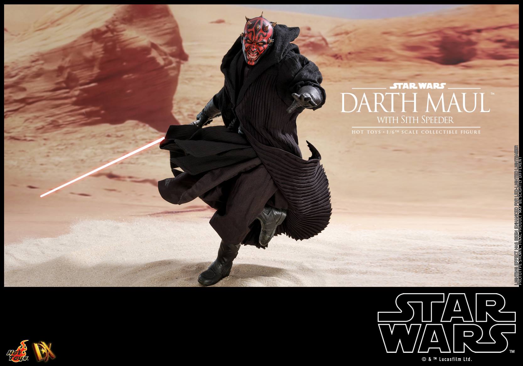 Hot Toys DX17 STAR WARS EPISODE I: THE PHANTOM MENACE - DARTH MAUL WITH SITH SPEEDER