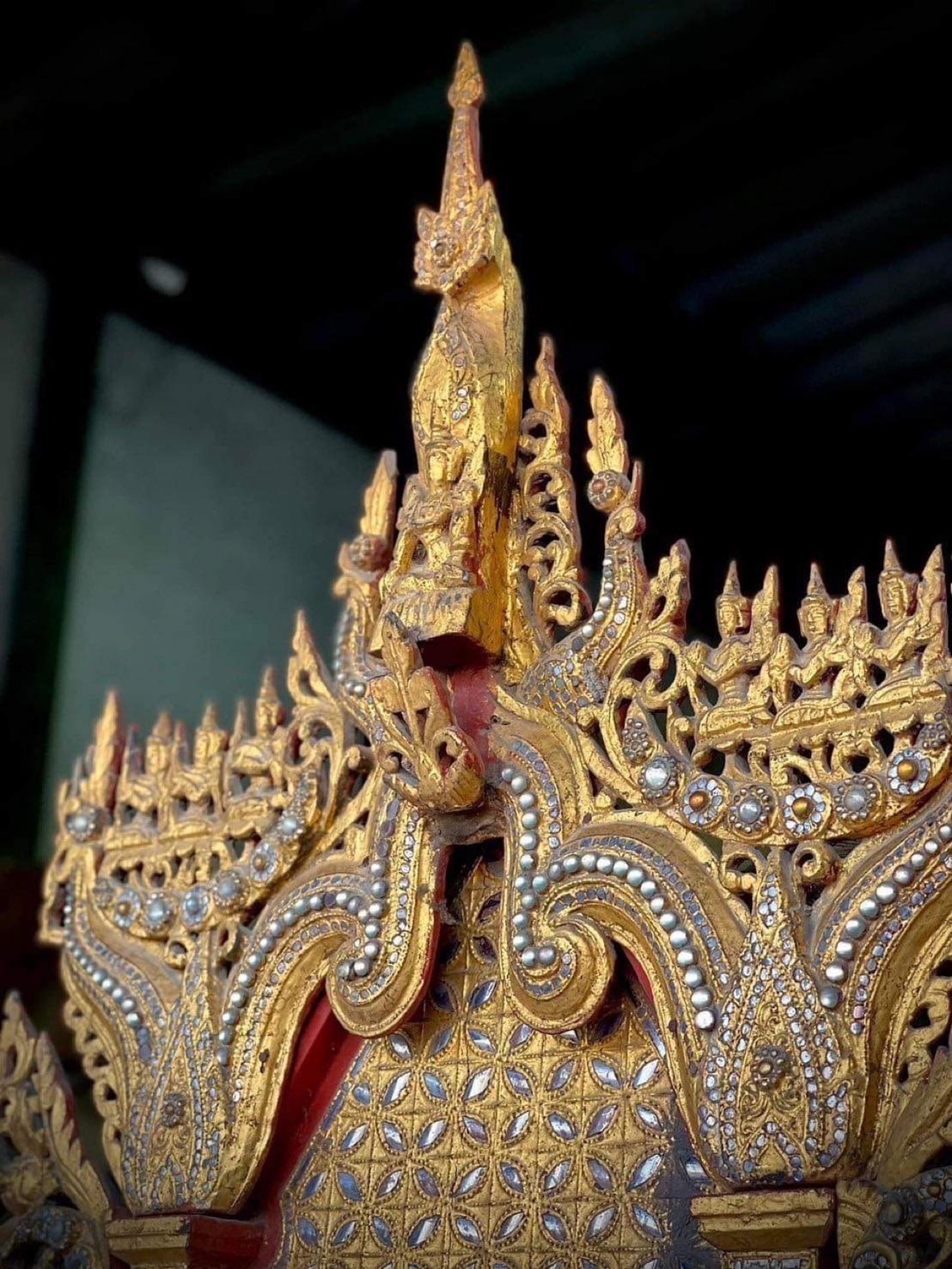 ธรรมมาสก์ล้านนา ธรรมมาสก์โบราณ ธรรมมาสก์ไม้สัก ธรรมมาสก์พระ ชุดใหญ่