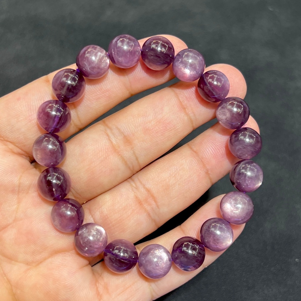 Lepidolite เลปิโดไลต์ 10 มม AAA นำพาความสำเร็จในธุรกิจ หรือทำความฝันให้เป็นจริง