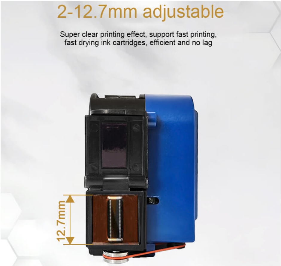 เครื่องพิมพ์วันที่ผลิต วันหมดอายุ แบบมือถือ(Mini Printer) ชนิดตลับหมึก ขนาดหัวพิมพ์ 12.7มม.