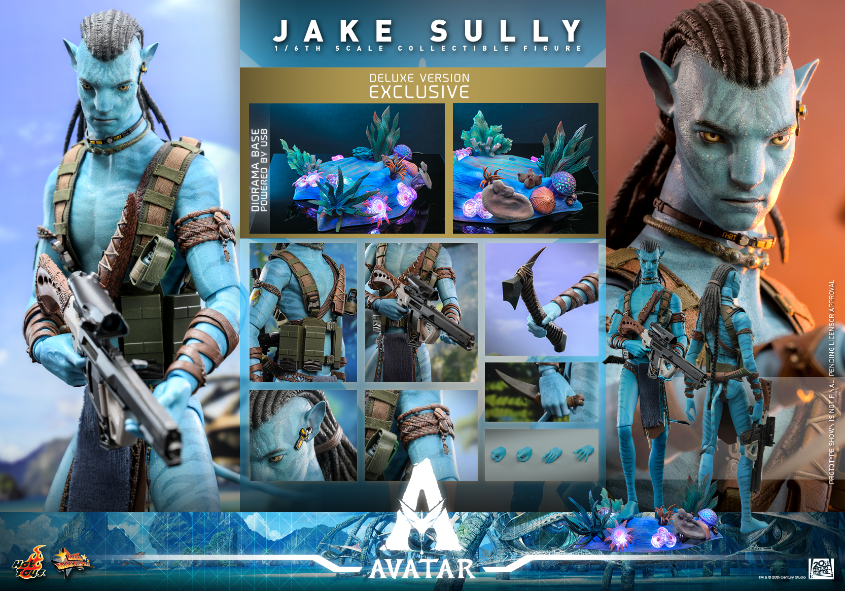 Hot Toys MMS684 1/6 Avatar : The Way of Water - Jake Sully (Deluxe Version)