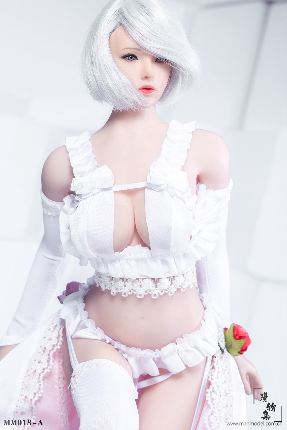 Manmodel MM018-B Two-dimensional sexy flower wedding suit (Red)