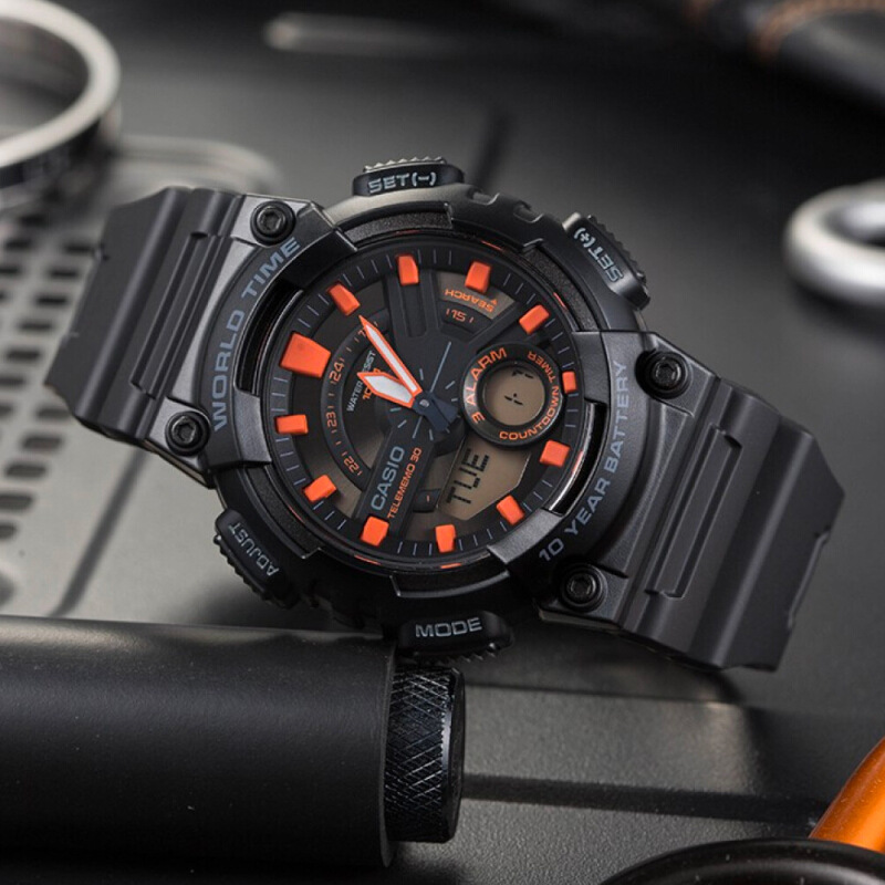 นาฬิกาข้อมือ Casio Standard men ระบบผสมอะนาล็อก-ดิจิตอล AEQ-110W series รุ่น AEQ-110W-1A AEQ-110W-1A2 AEQ-110W-1B