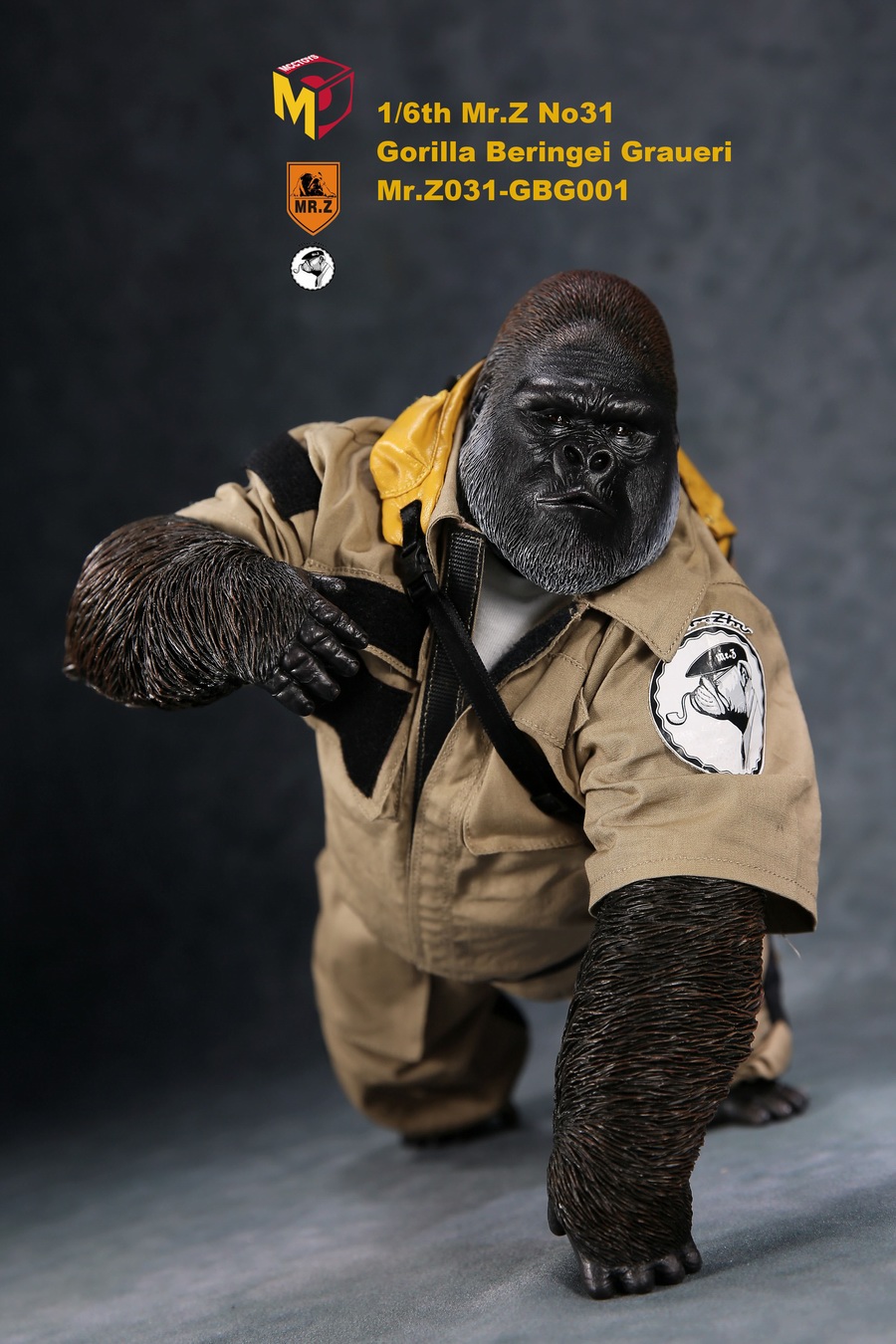 Mr.Z MRZ031-GBG001, 002 Animal Model - Gorilla Beringei Graueri (Black&White)