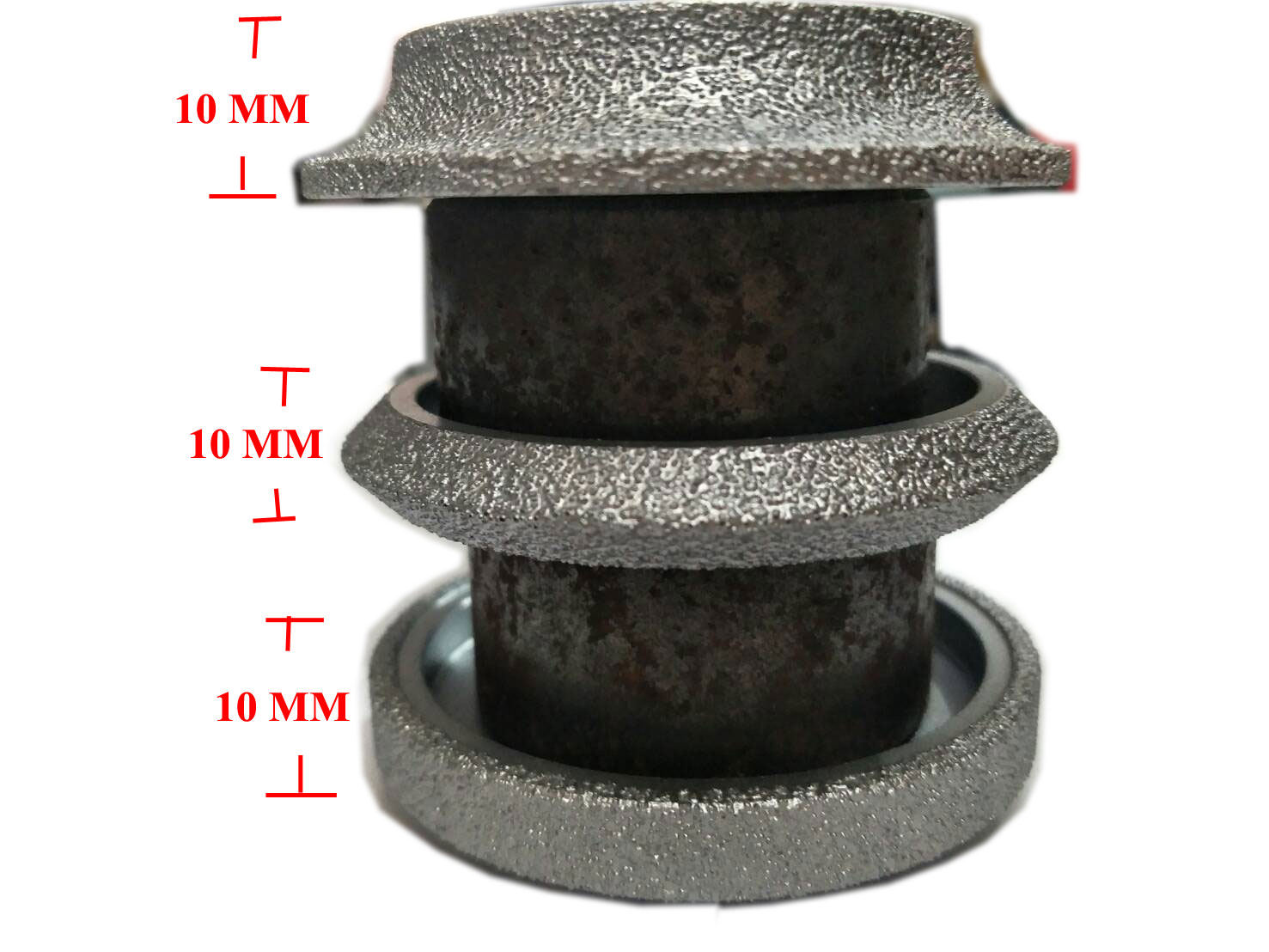 DG16 ชุดหินเจียร ลบคมขอบ กระจก กระเบื้อง แกรนิตโต้ 3 ใบ สำหรบัเครื่องเจียร 4 นิ้ว