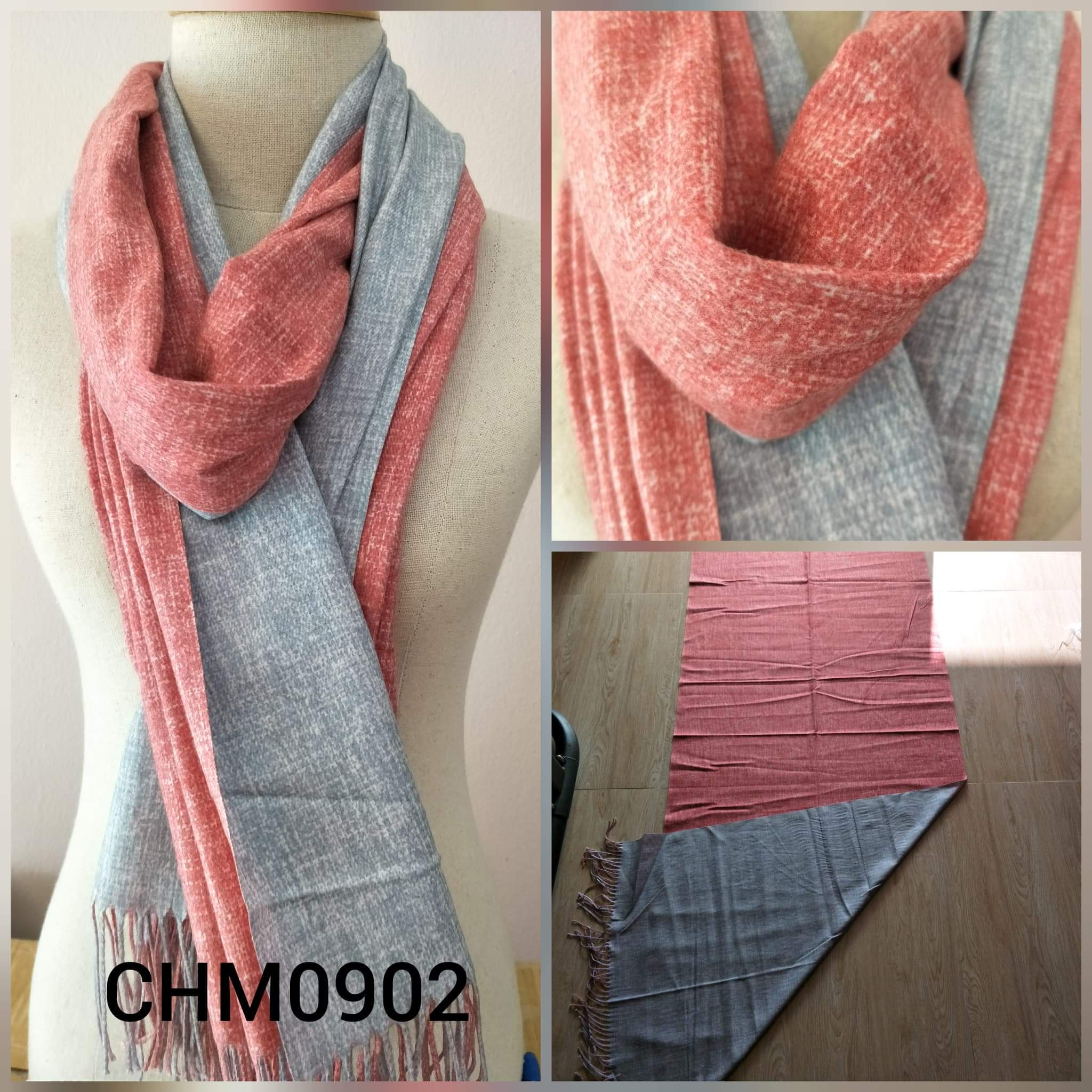 ผ้าพันคอ-ผ้าคลุมไหล่ แคชเมียร์ Two-way Cashmere Scarf