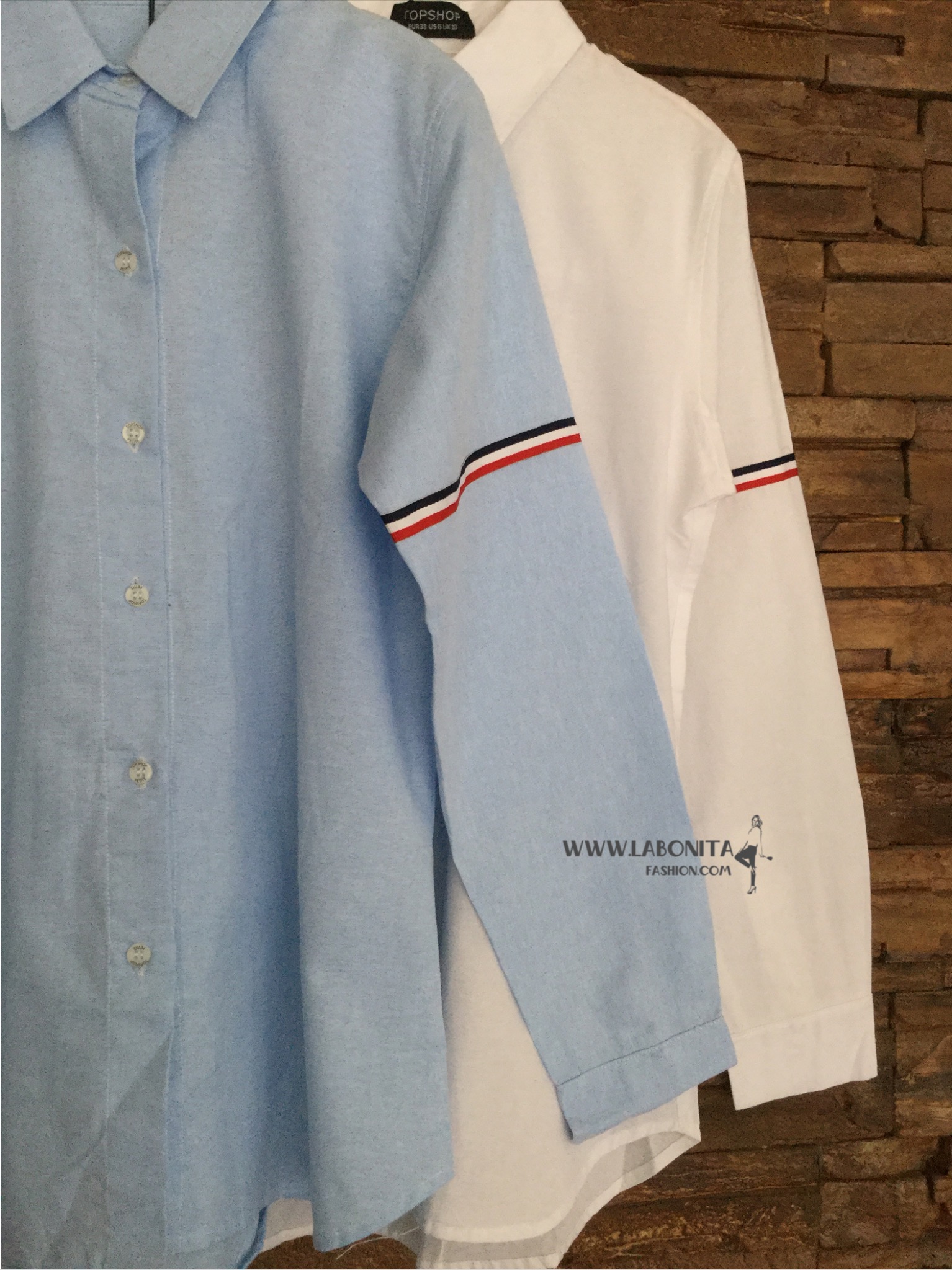 Topshop Shirt เสื้อเชิ้ต ดีไซน์ เกร๋ๆ ชิคๆ ด้วยแทบตรงแขน