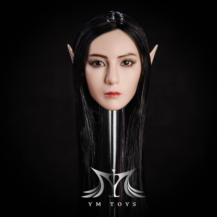 YMToys Elf B Beauty headsculpt Suntan (can change ears) Black Hair