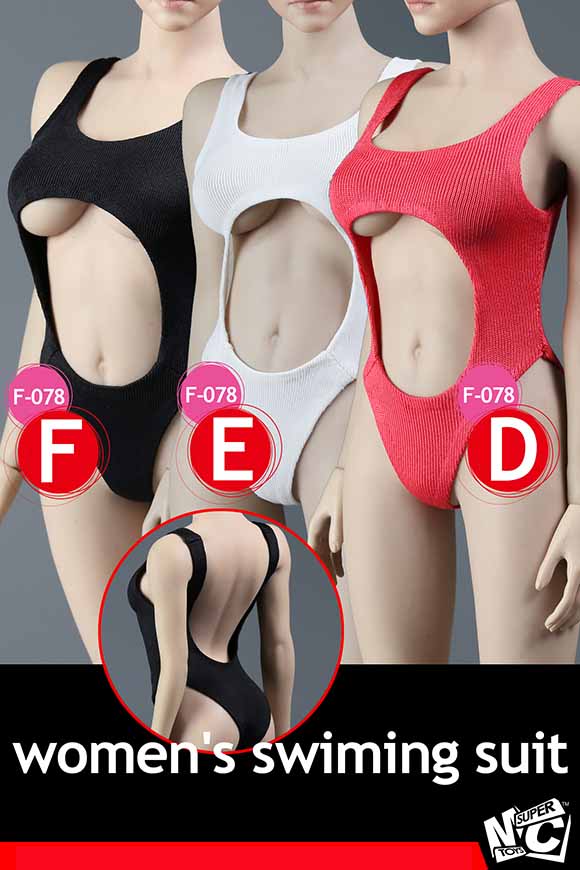 SUPERMCToys F-078D Women's Swimming Suit & Sheer Bodysuit