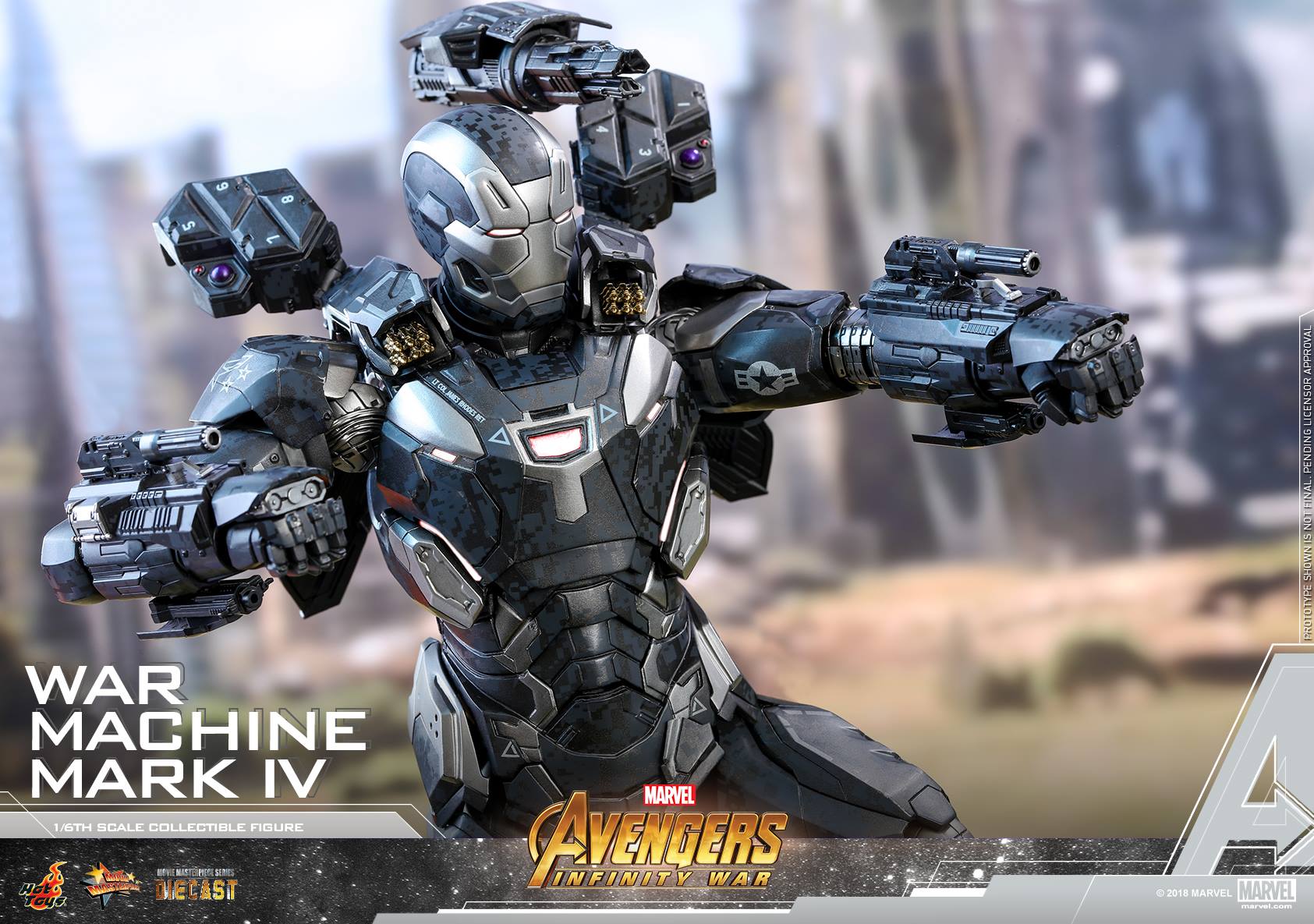 Hot Toys MMS499D26 AVENGERS: INFINITY WAR - WAR MACHINE MARK IV