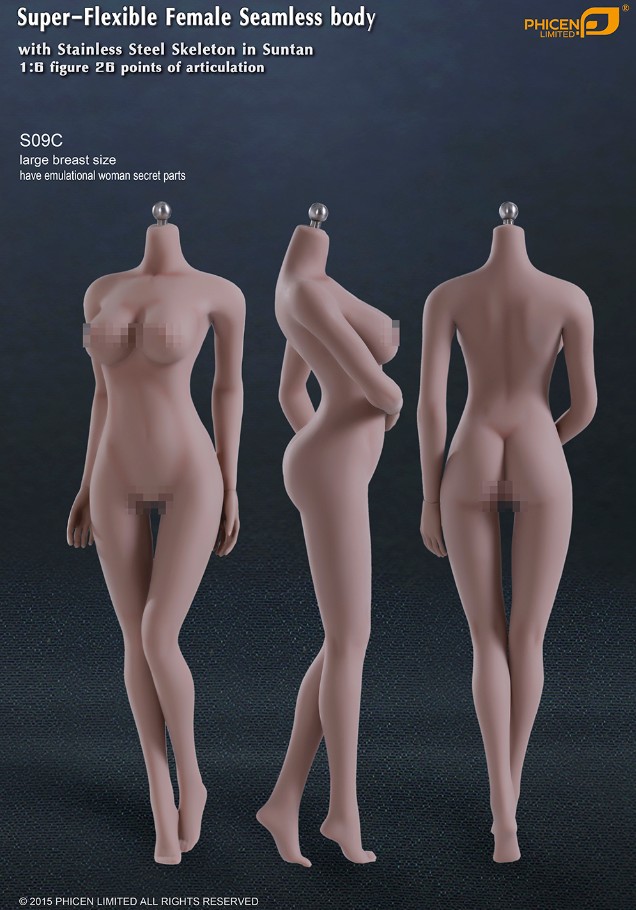 PHICEN S09C Body Stainless (Large bust, Suntan) เหมือนจริง