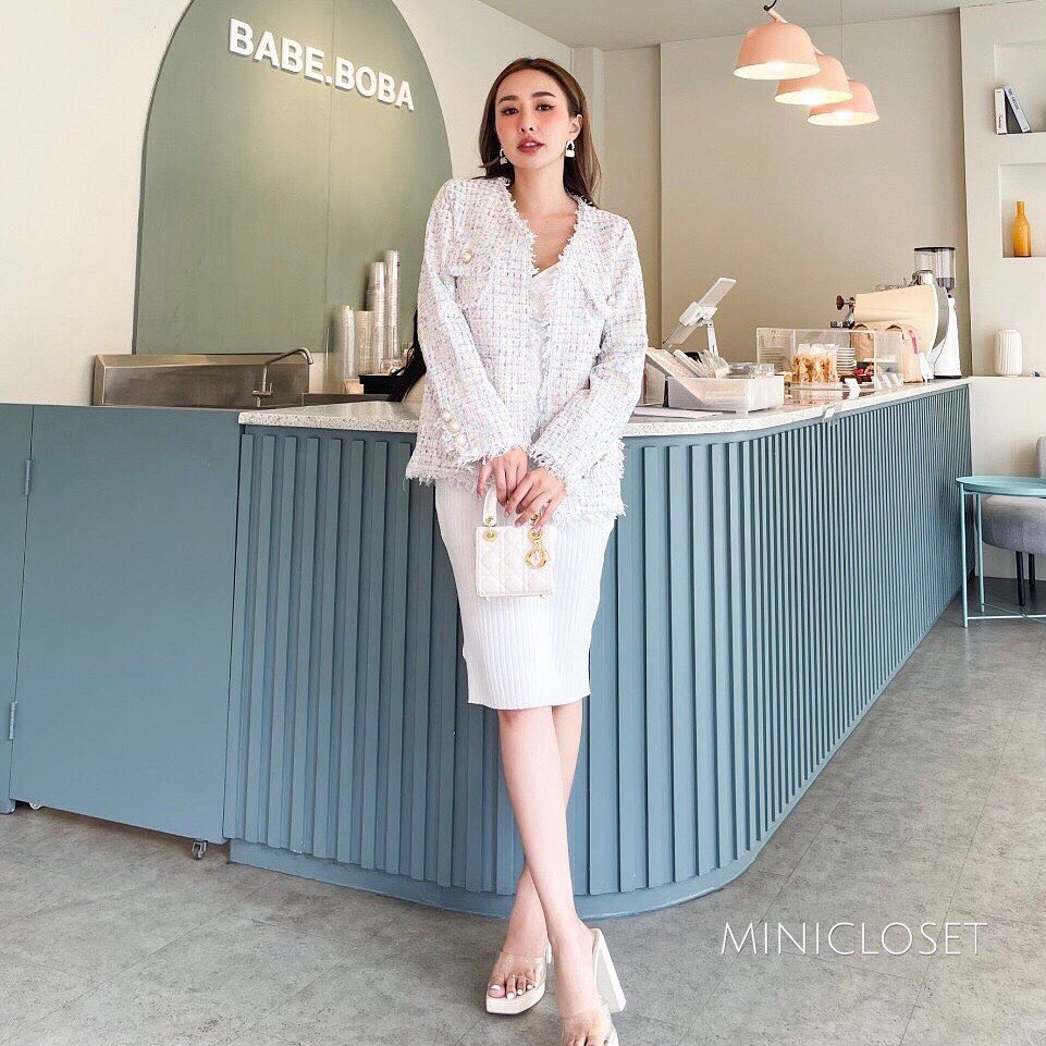 เสื้อคลุม เสื้อคลุมผ้าทวิต เรียบหรูดูแพง