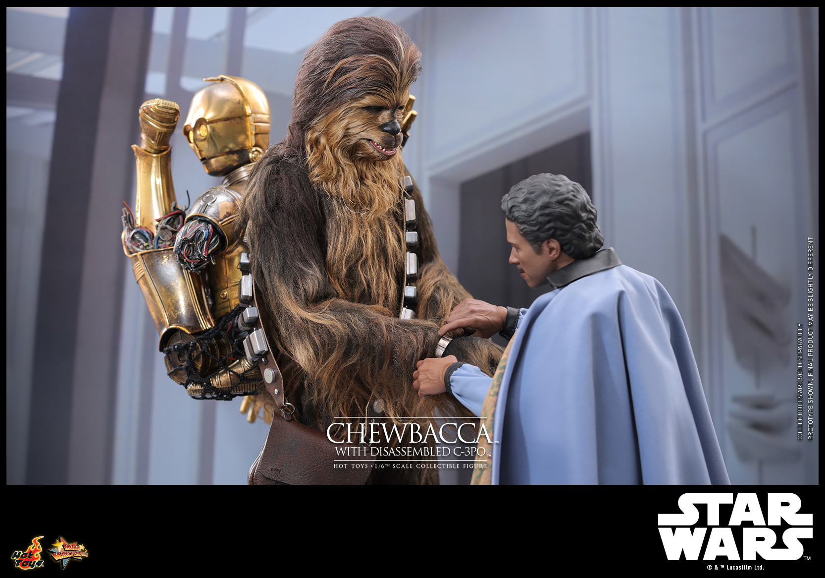 Hot Toys MMS766 Star Wars Episode V: The Empire Strikes Back - Chewbacca with Disassembled C-3PO