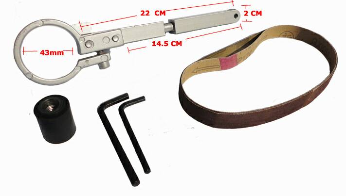 G15 ตัวแปลงเครื่องเจียน 4 นิ้ว เป็นเครื่องขัดสายพาน ขนาดสายพาน 17 mm X 225 mm
