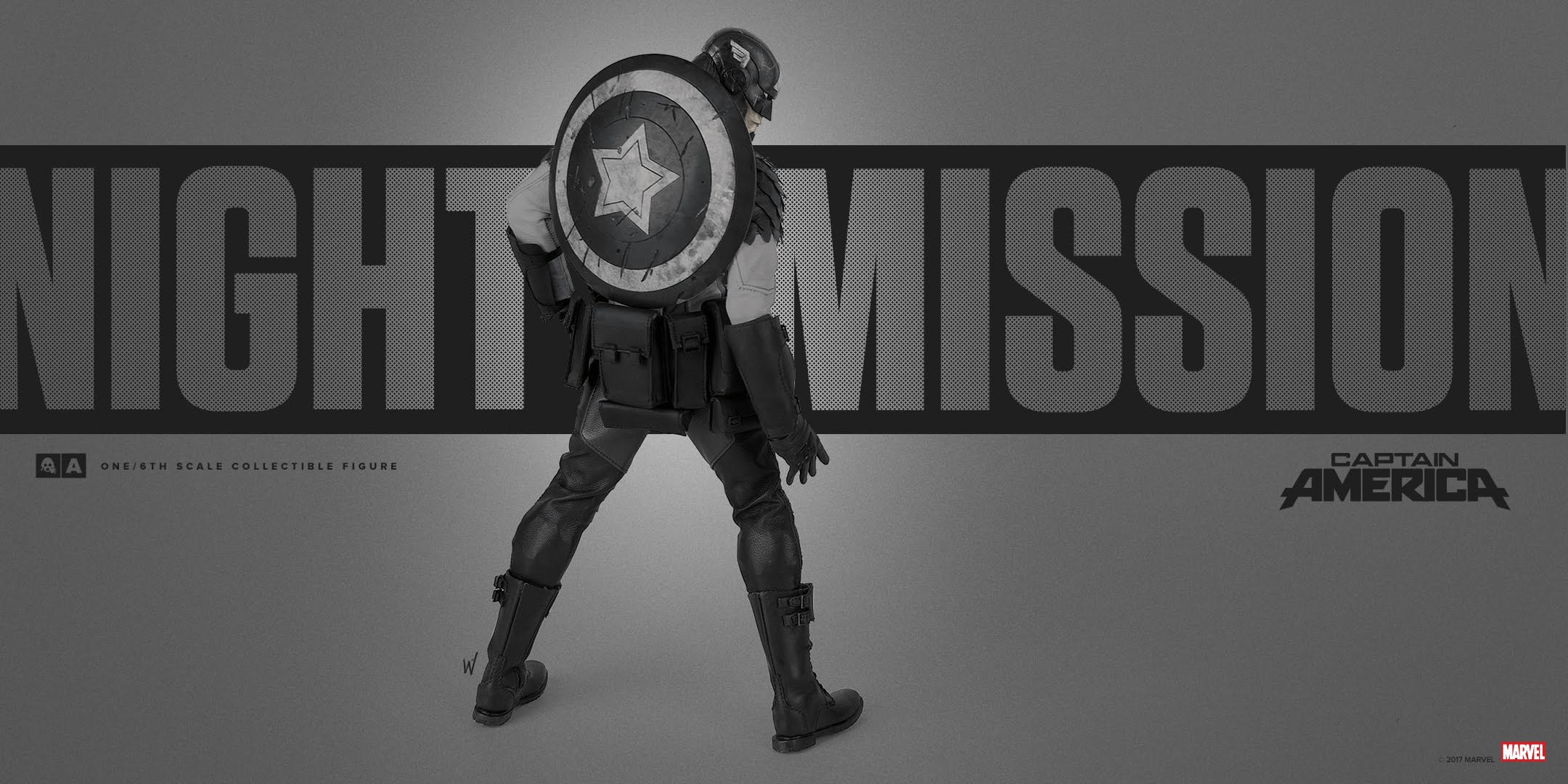 ThreeA x Marvel 1/6 NIGHT MISSION - CAPTAIN AMERICA
