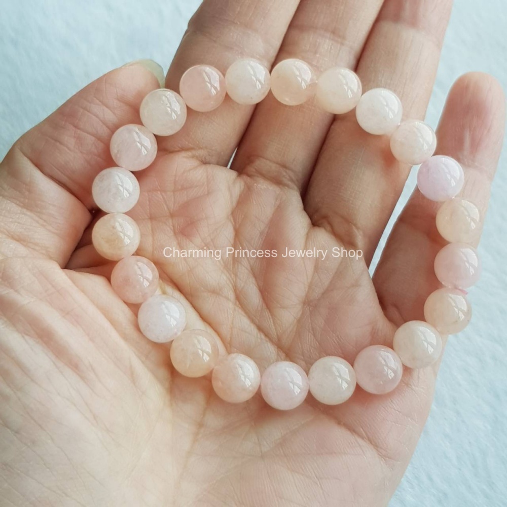 Morganite มอร์แกไนท์ เกรด AAA 8 มม รักที่ไม่มีเงื่อนไข