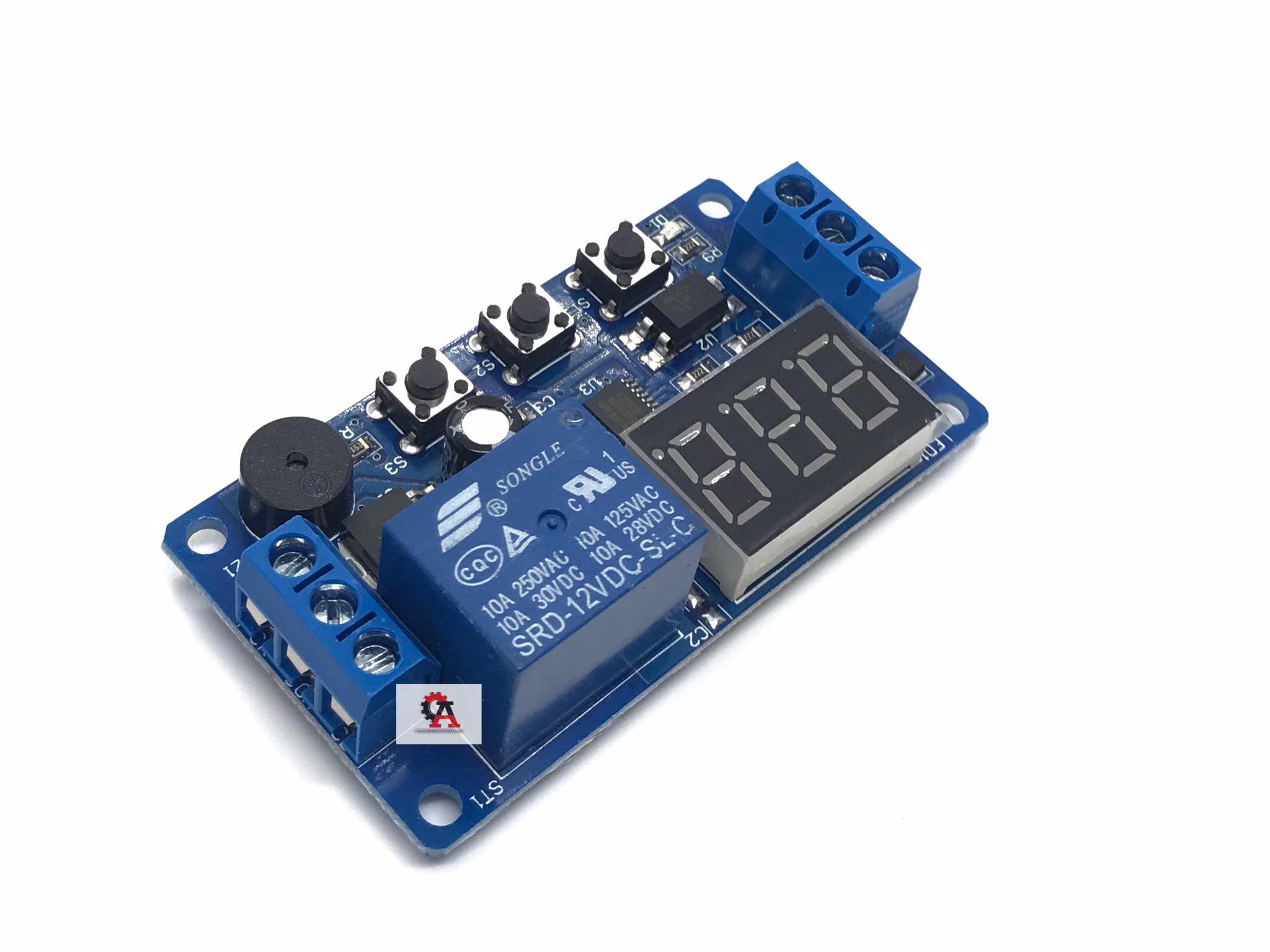 Timer with buzzer module 12V โมดูลตั้งเวลาเปิดปิดพร้อมลำโพง สต็อกไทยส่งไว