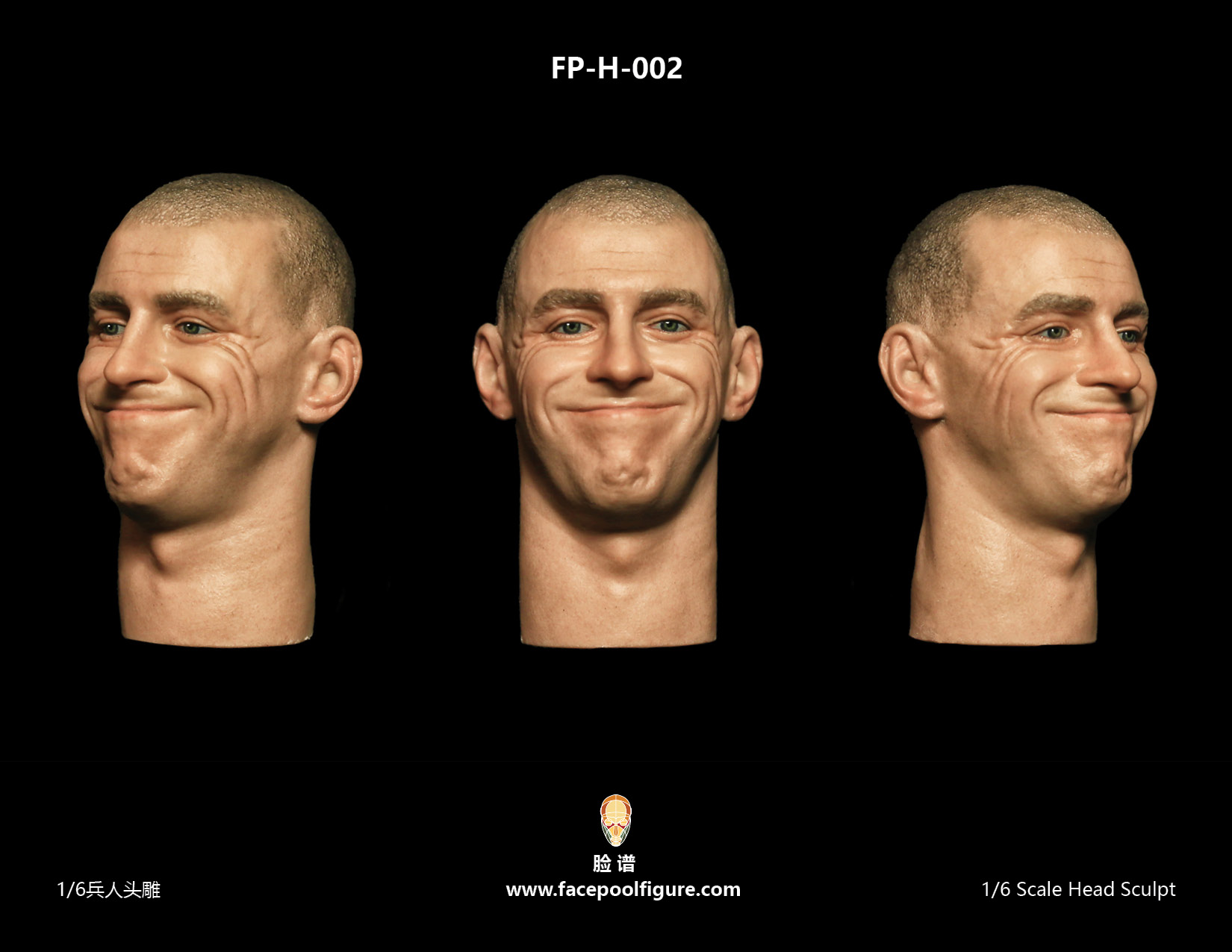 Facepoolfigure FP-H-001 Male Head Sculpt with Expression