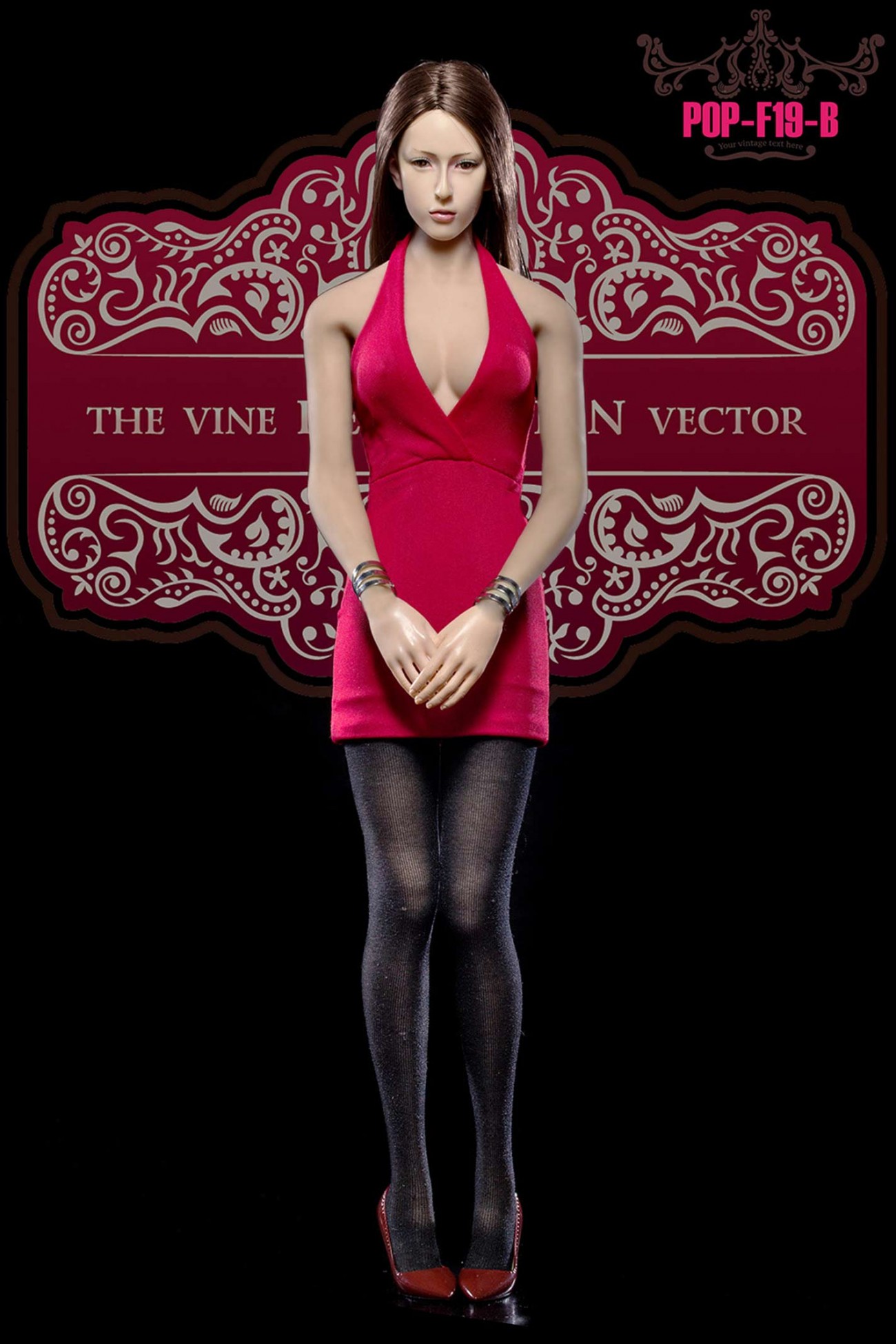 POPTOYS F19 Ladies sexy low-cute halter dress suit