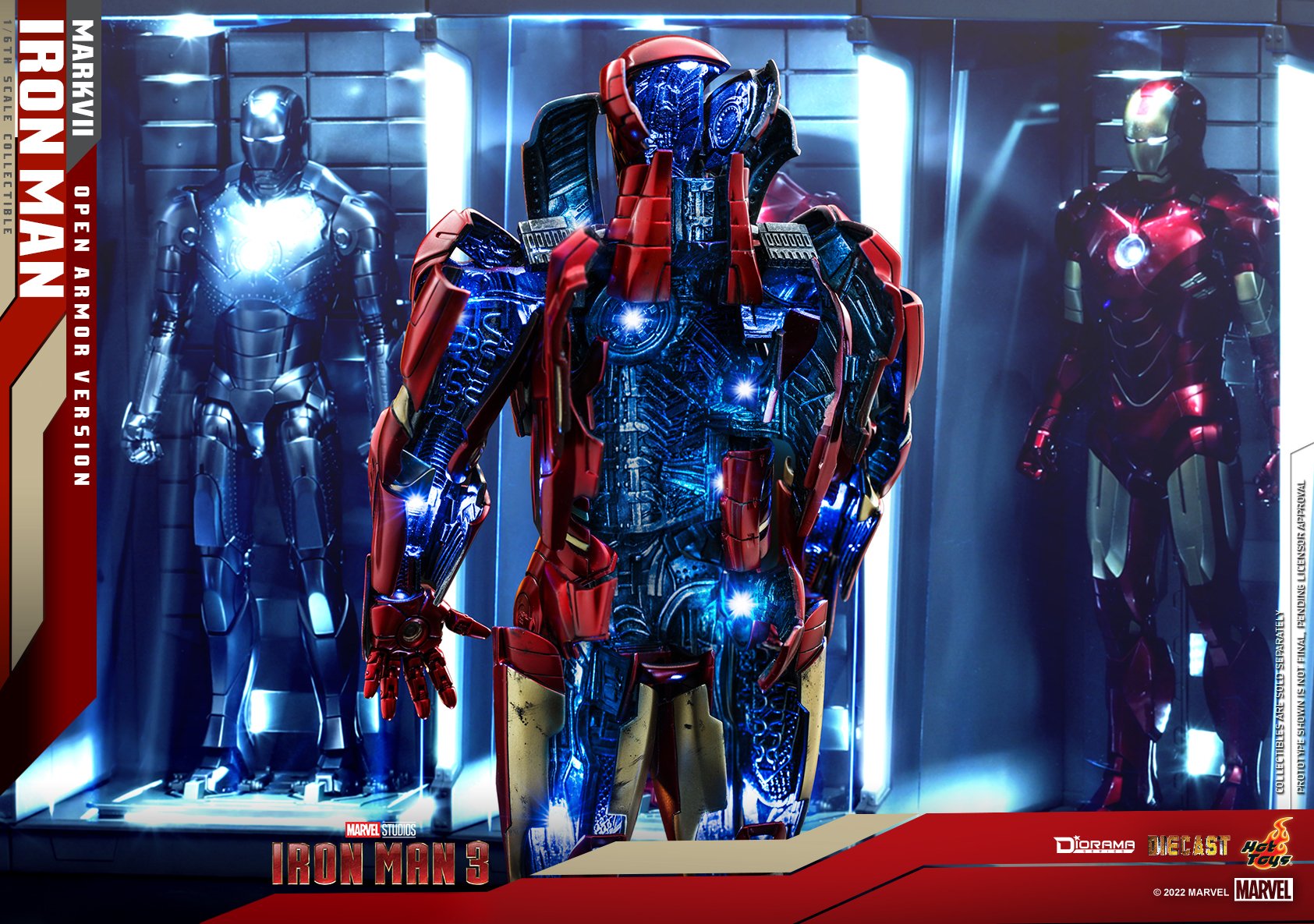 Hot Toys DS004D51 1/6 Iron Man 3 - Iron Man Mark VII (Open Armor Version)