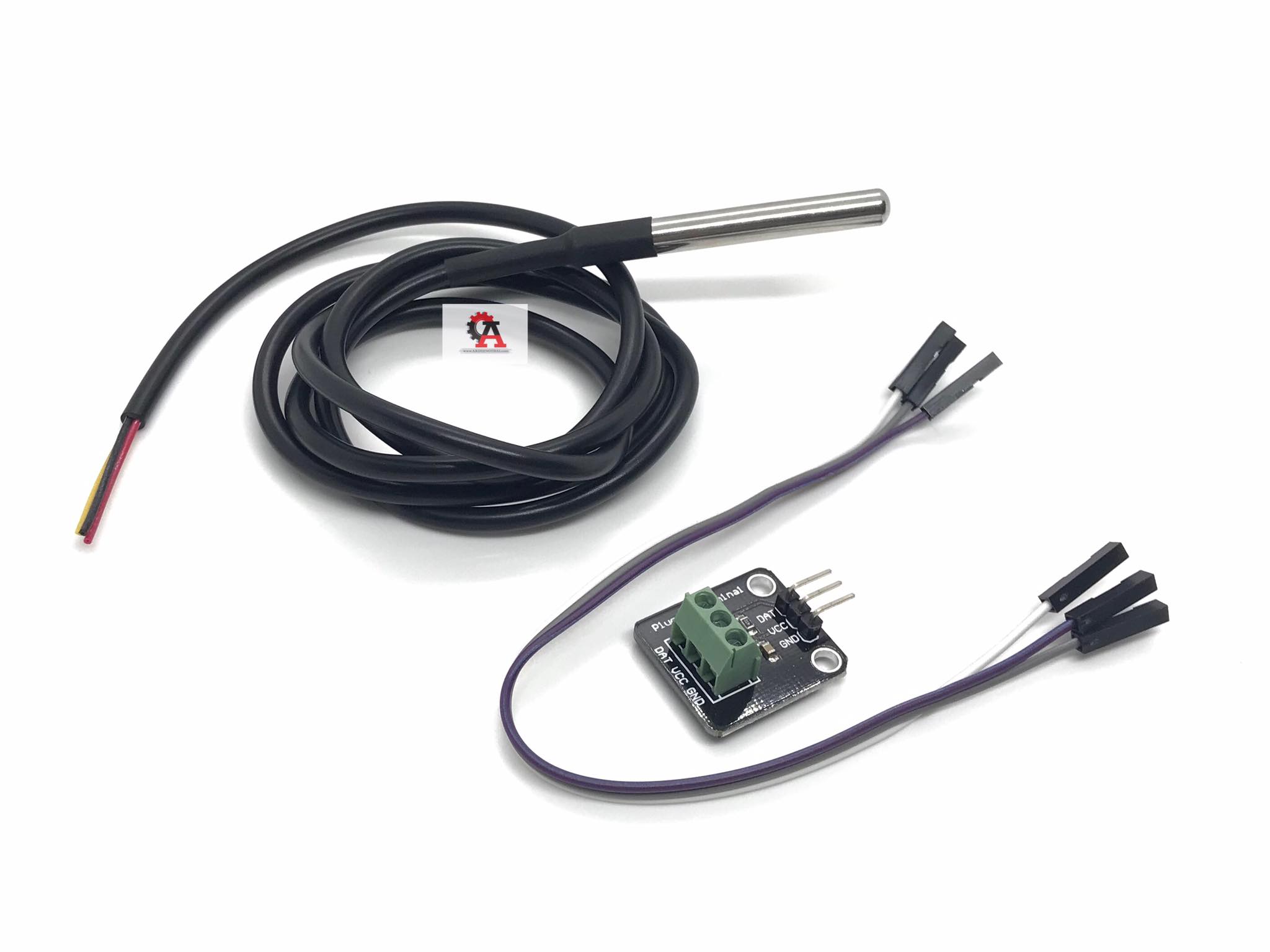 DS18b20 Temperature Sensor Module Waterproof เซนเซอร์วัดอุณหภูมิ (สายยาว 1 เมตร) กันน้ำ สต็อกไทยส่งไว