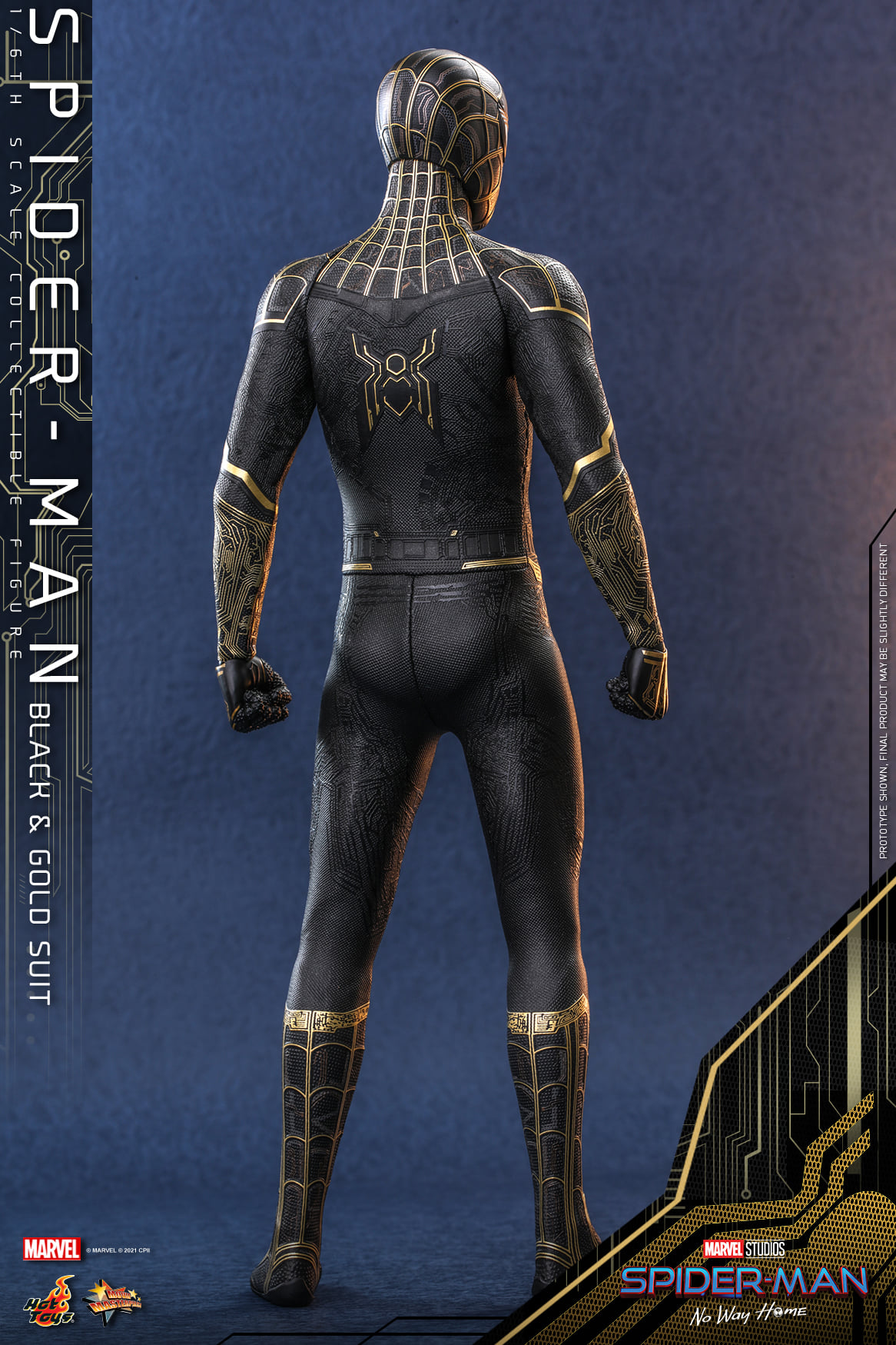 Hot Toys MMS604 1/6 Spider-Man: No Way Home - Spider-Man (Black & Gold Suit)
