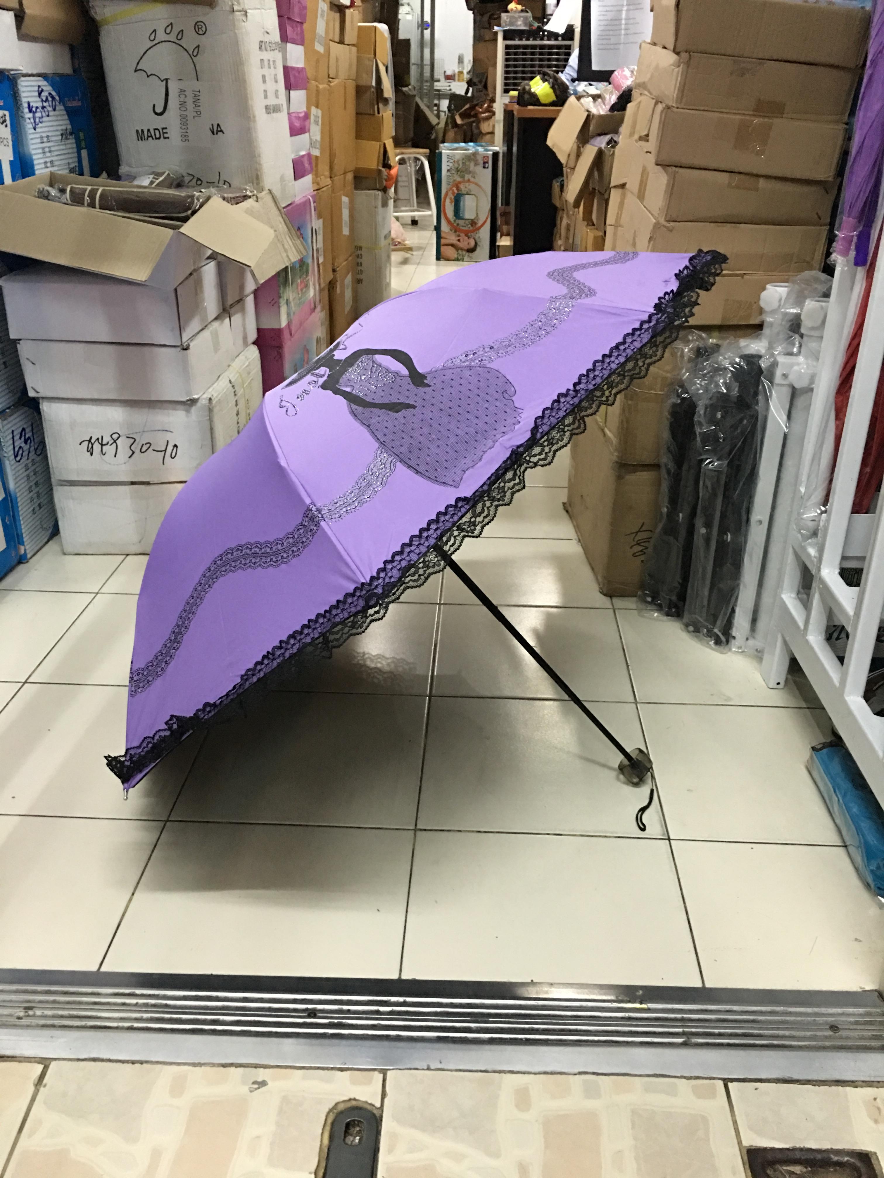 ร่มโค้งแฟชั่นมีระบาย รหัส8009