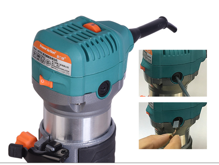 EC05 ทริมเมอร์ เครื่องเซาะร่องไม้ แบบปรับรอบได้ 6 สปีด Power Action คุณภาพสูงมาก!!!