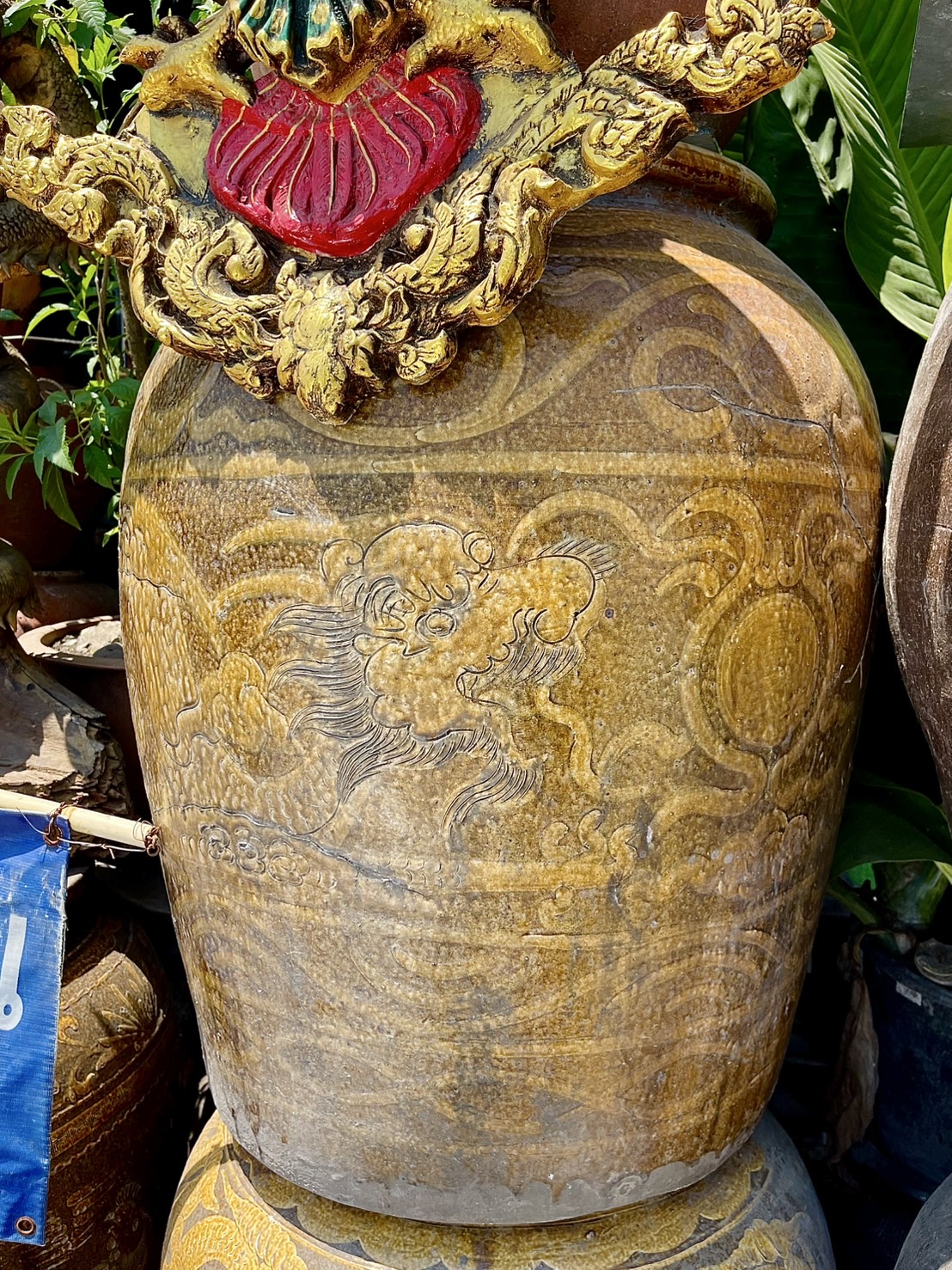 โอ่งไหหลำ ลายมังกร โอ่งมังกร โอ่งจีนโบราณ ไซต์ใหญ่