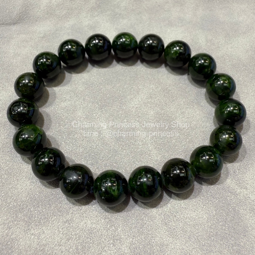 Chrome Diopside โครมไดออกไซด์ 10 mm AAA ทำให้เกิดปัญญา และการเปลี่ยนแปลงไปในทางที่ดี