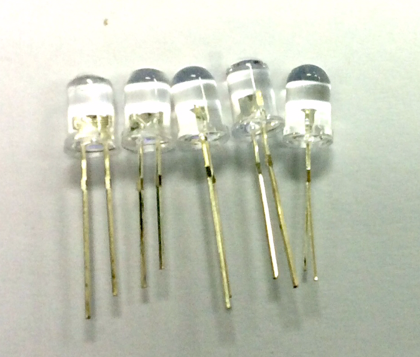 5mm LED Pack (ขาว,แดง,เขียว,ส้ม,น้ำเงิน)